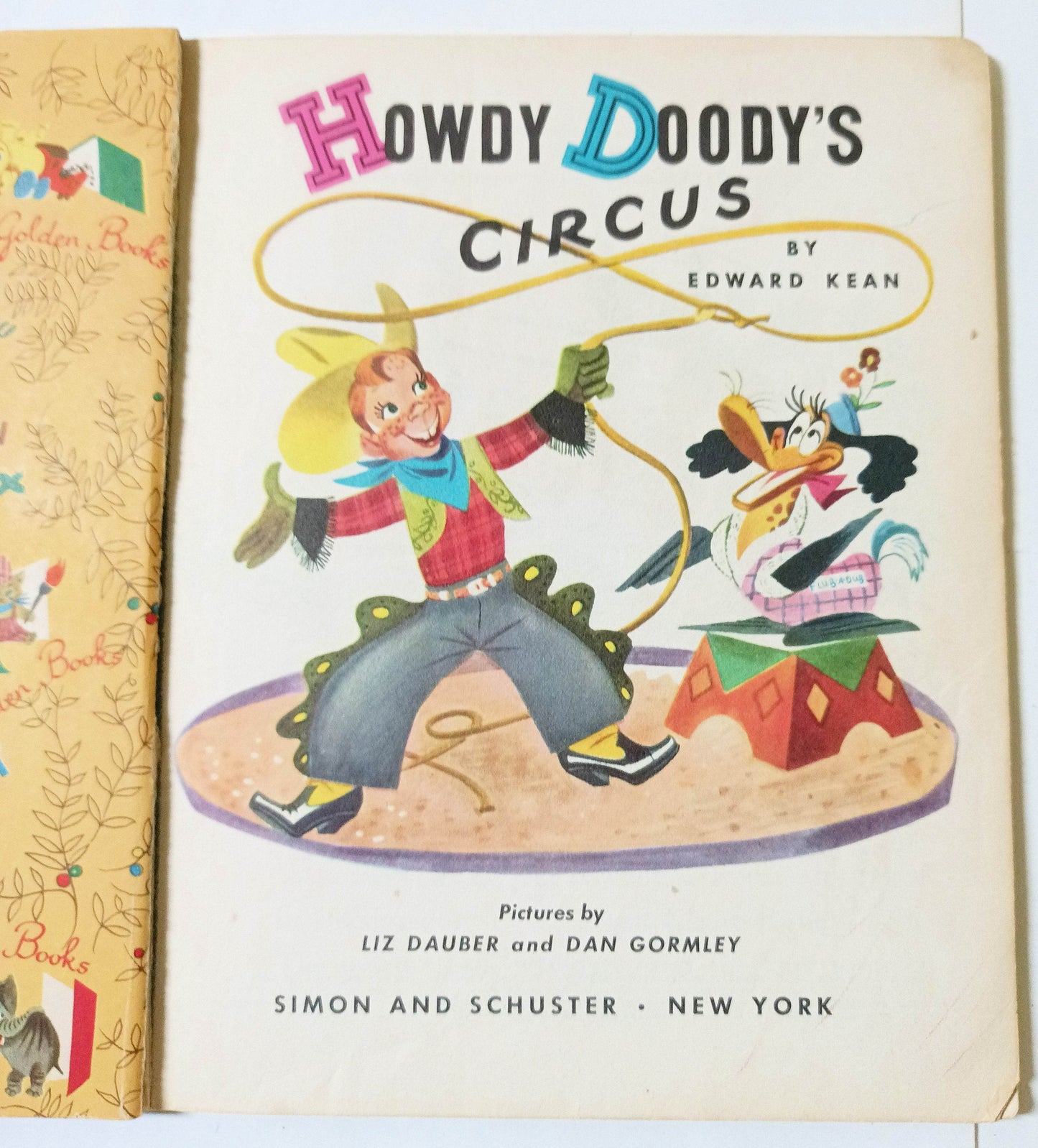 Howdy Doody's Circus Edward Kean Little Golden Book Hardcover 1950 - TulipStuff