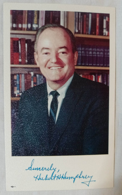 38th Vice President Hubert H Humphrey Postcard 1960's - TulipStuff