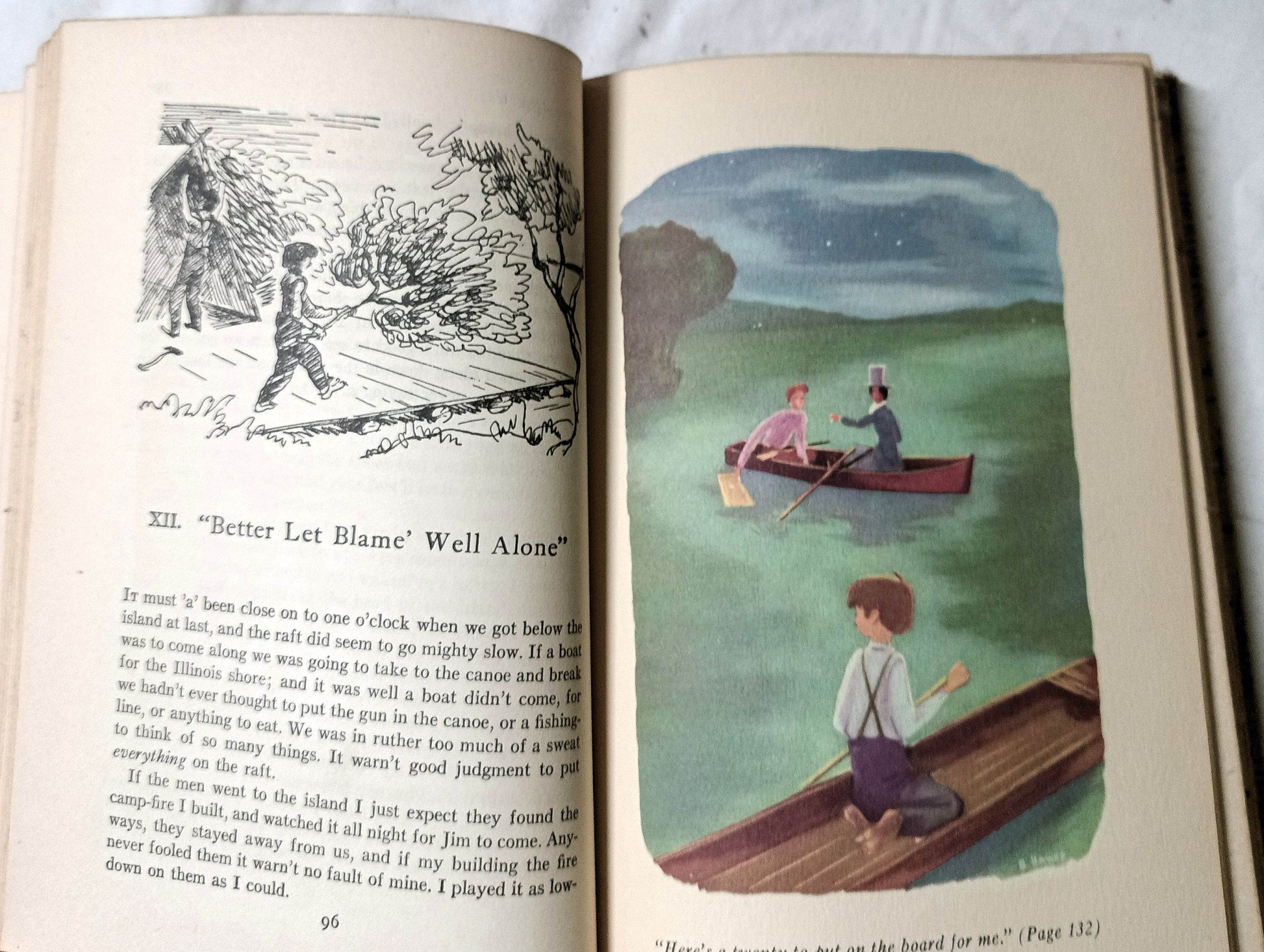 The Adventures Of Huckleberry Finn Mark Twain Hardcover 1947 - Tuliptuff
