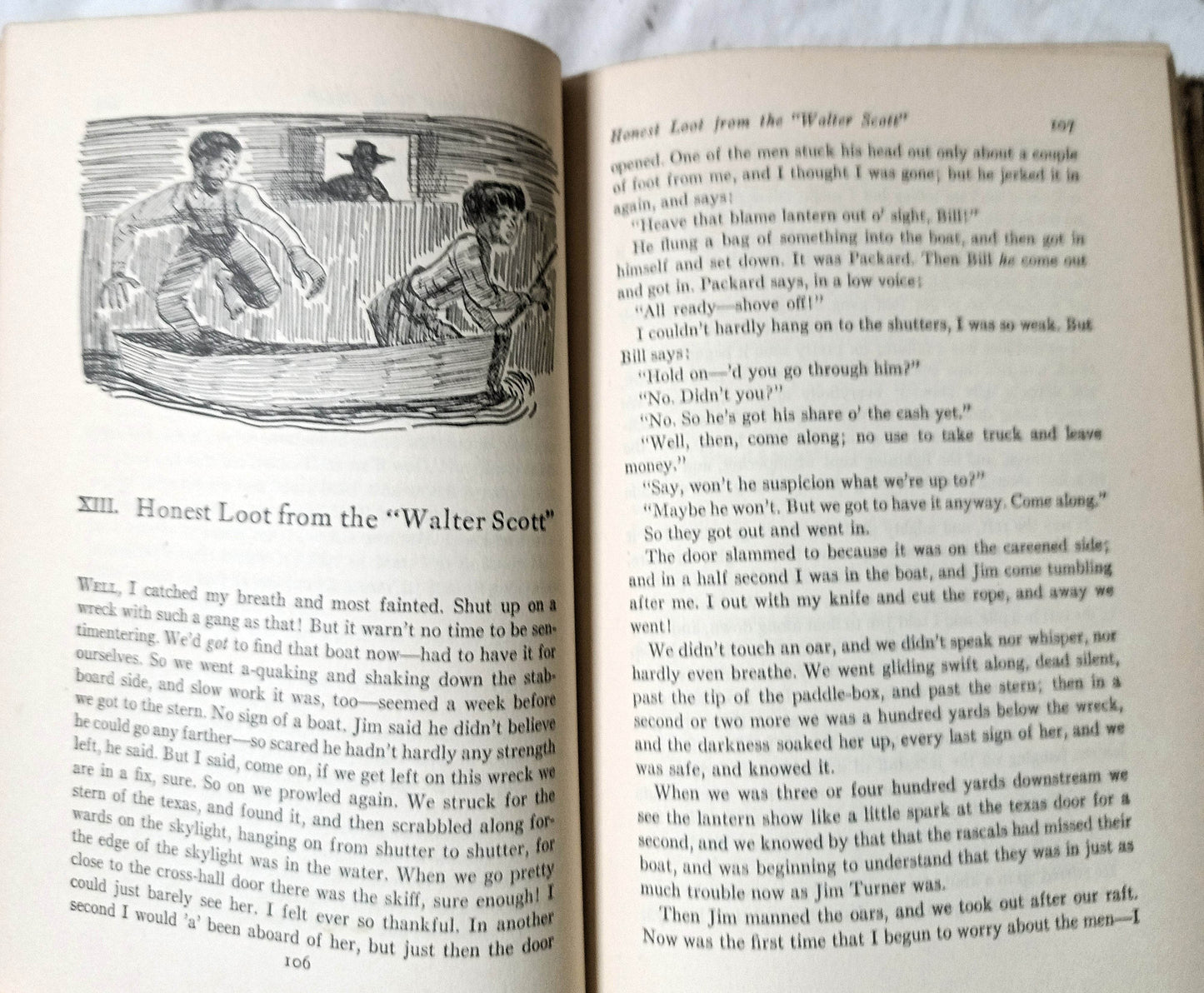 The Adventures Of Huckleberry Finn Mark Twain Hardcover 1947 - Tuliptuff