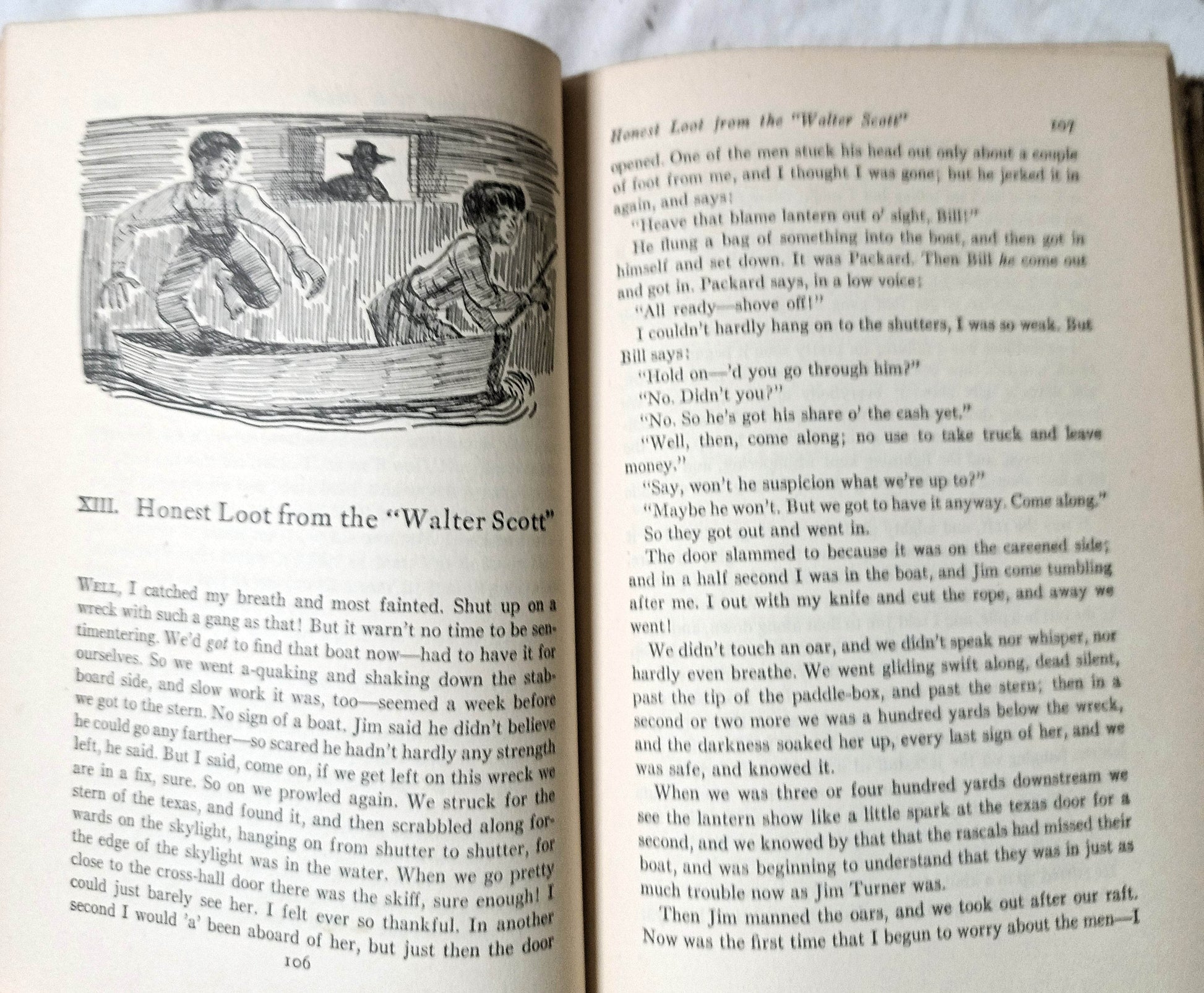 The Adventures Of Huckleberry Finn Mark Twain Hardcover 1947 - Tuliptuff