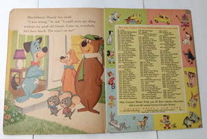 Huckleberry Hound And His Friends Little Golden Book Hardcover 1960 - TulipStuff