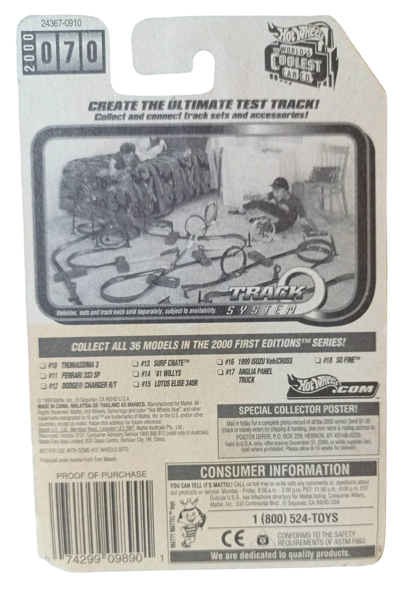 Hot Wheels 2000 First Editions Thomassima 3 Sports Car #070 - TulipStuff