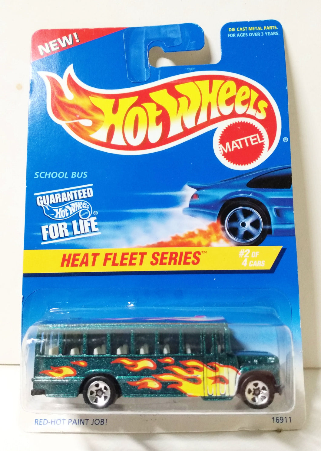 Hot Wheels Heat Fleet Series Collector #538 School Bus 1997 sp5 - TulipStuff