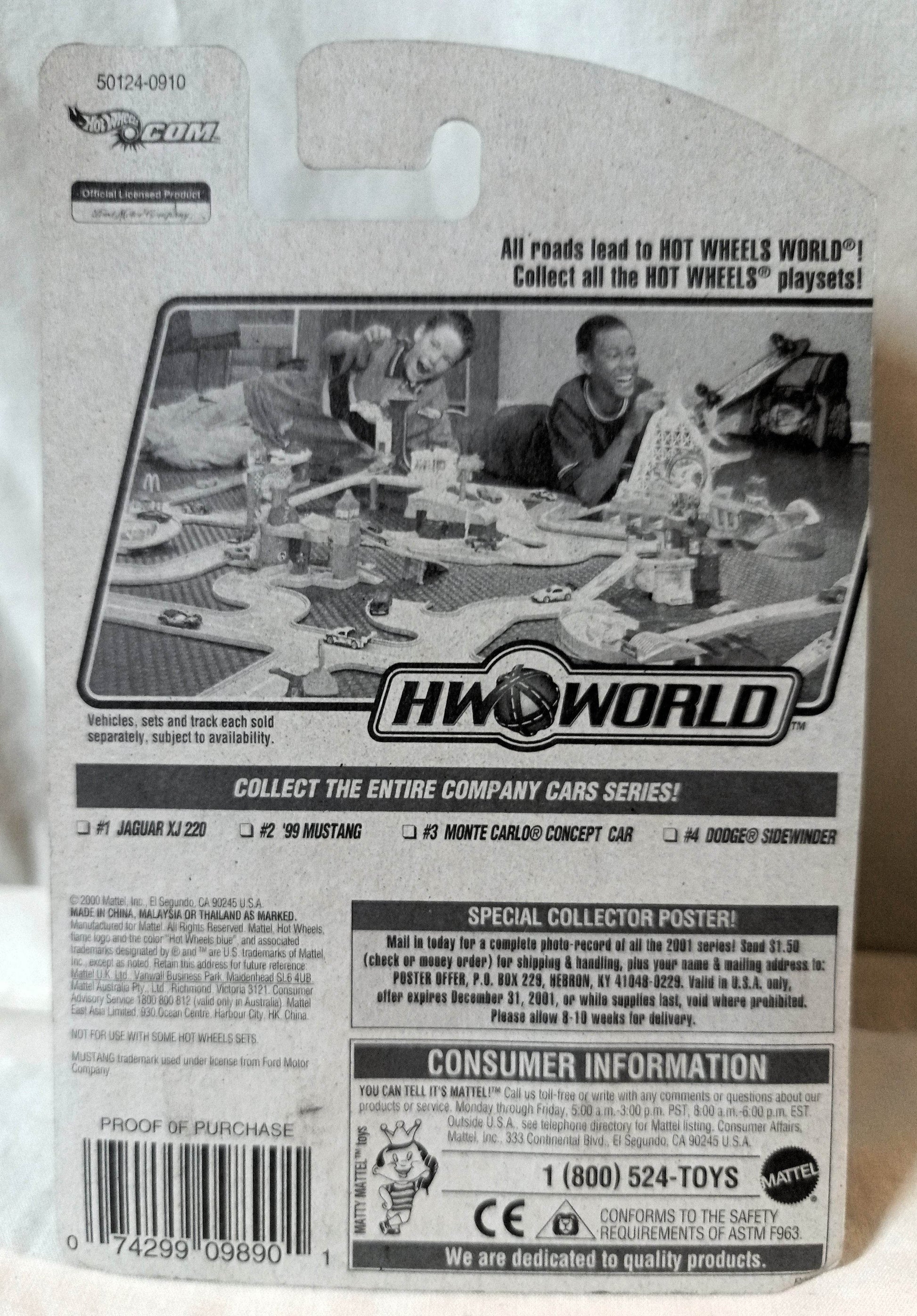 Hot Wheels 2001 Collector #086 Company Cars '99 Mustang GT Ford - TulipStuff