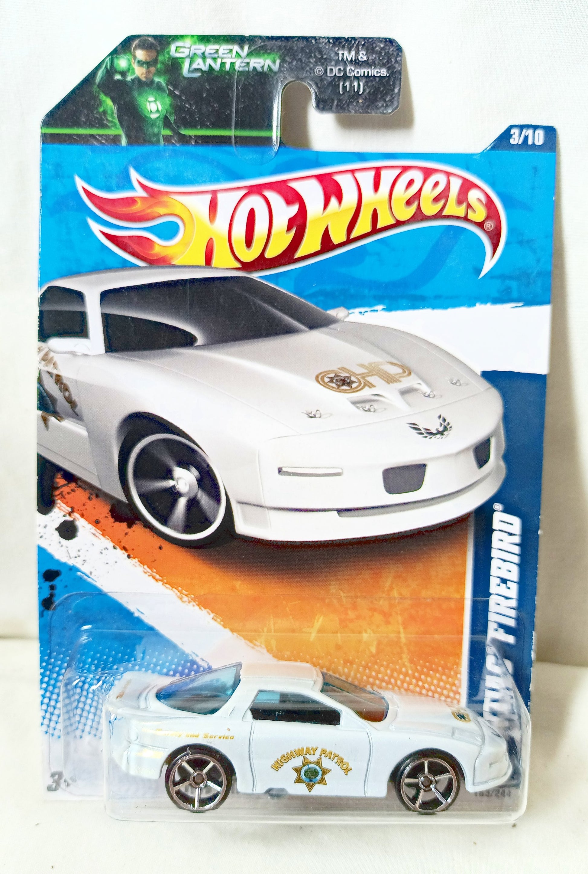 Hot Wheels HW Main Street Pontiac Firebird Police 2011 Green Lantern - TulipStuff
