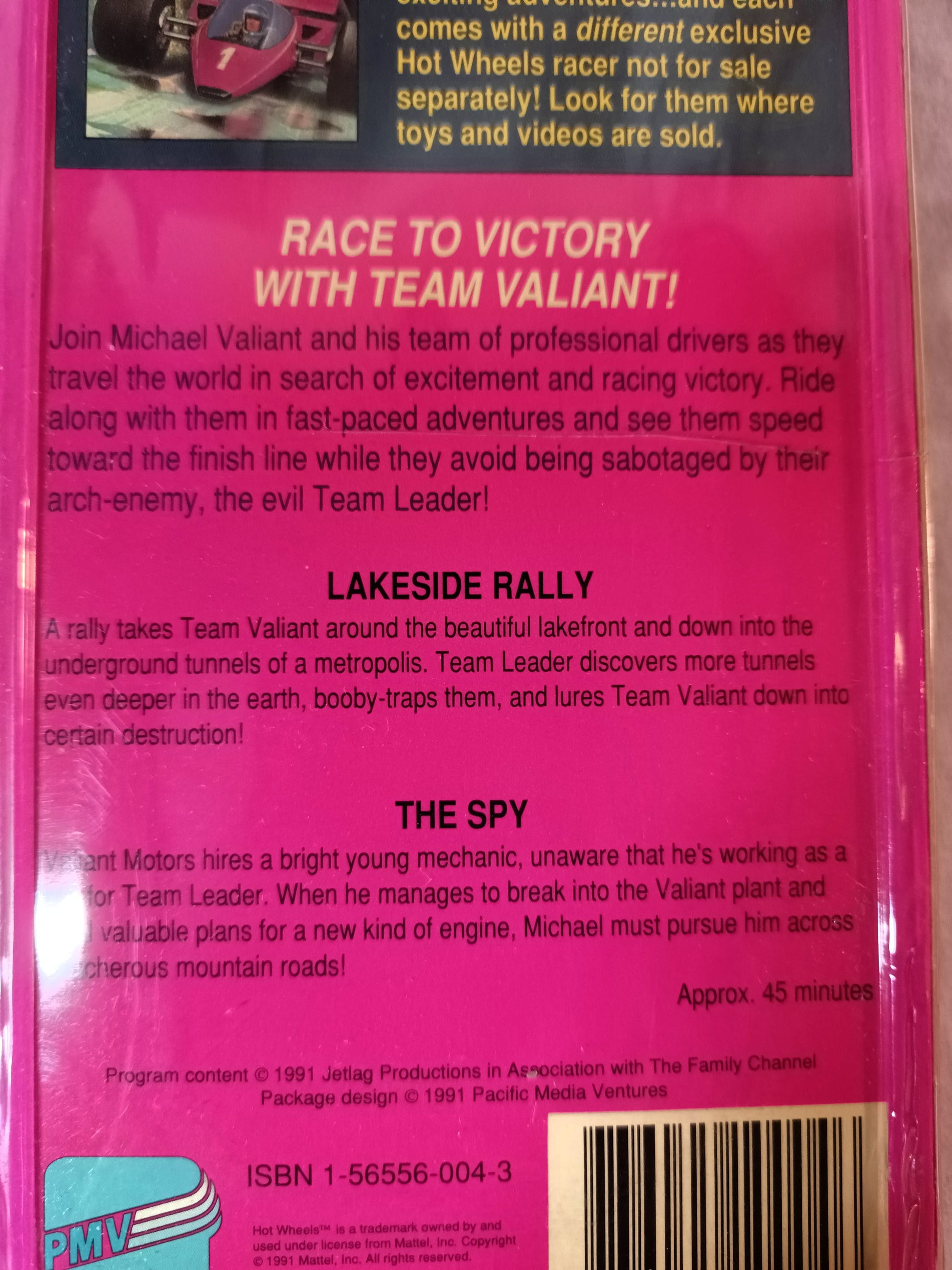 Heroes On Hot Wheels 2-Episode VHS with Neon Pink Shadow Jet Car 1991 - TulipStuff