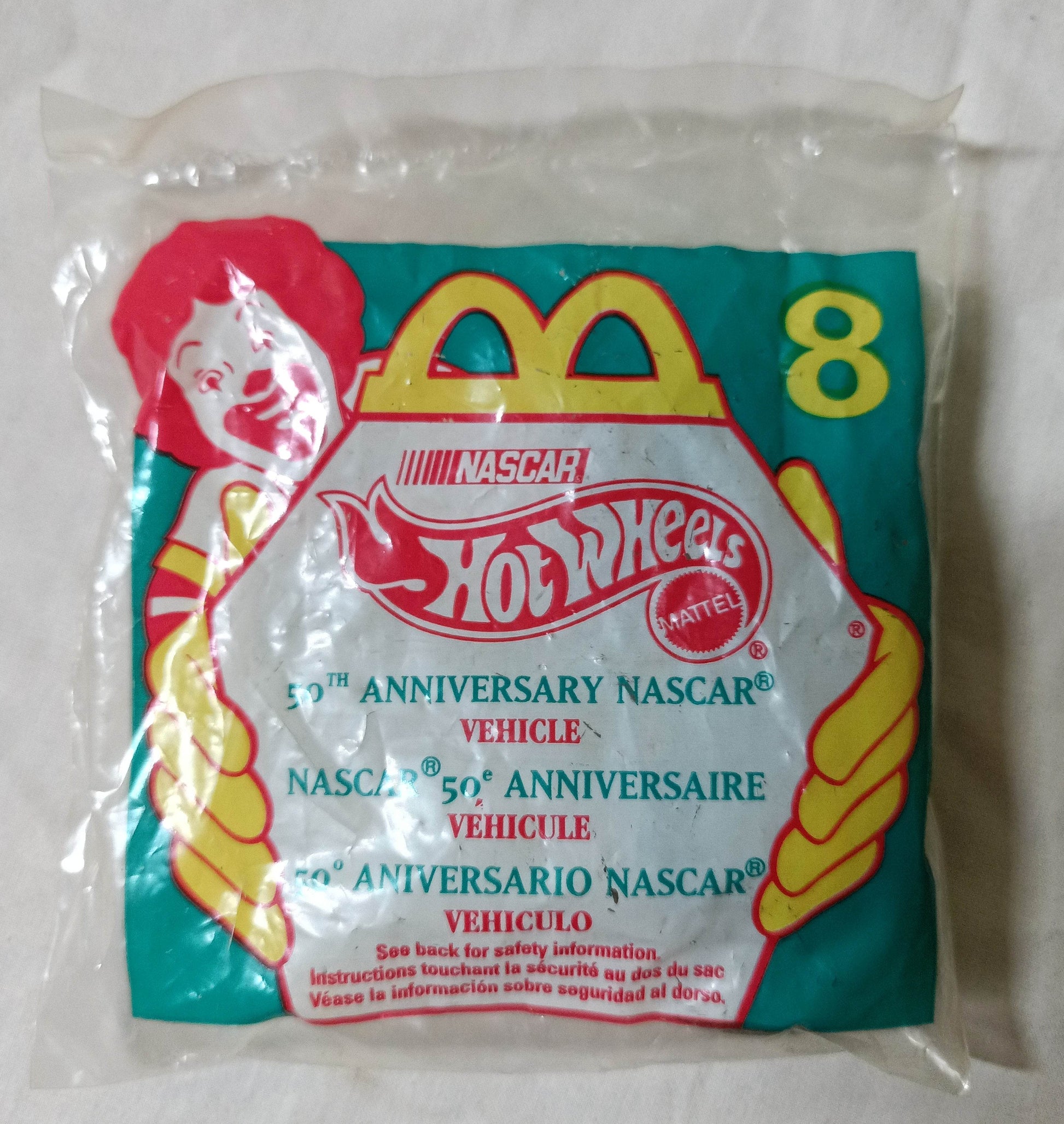 Hot Wheels Happy Meal McDonald's 50th Anniversary Nascar Vehicle 1998 - TulipStuff