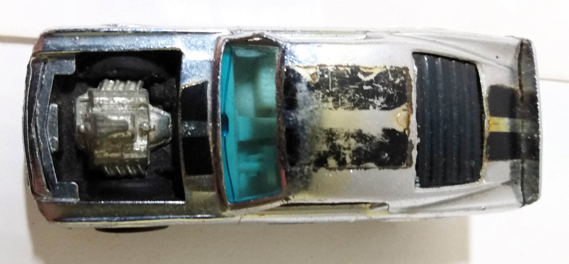 Hot Wheels Redline Club Car Ford Mustang Boss Hoss 302 #4 Chrome 1970 - TulipStuff