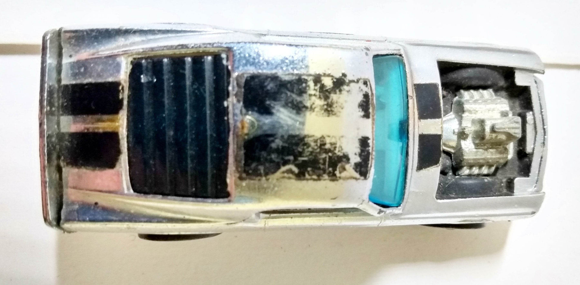 Hot Wheels Redline Club Car Ford Mustang Boss Hoss 302 #4 Chrome 1970 - TulipStuff