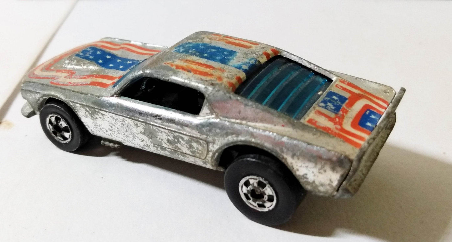 Hot Wheels Super Chrome Ford Mustang Stocker Stars & Stripes 1977 - TulipStuff
