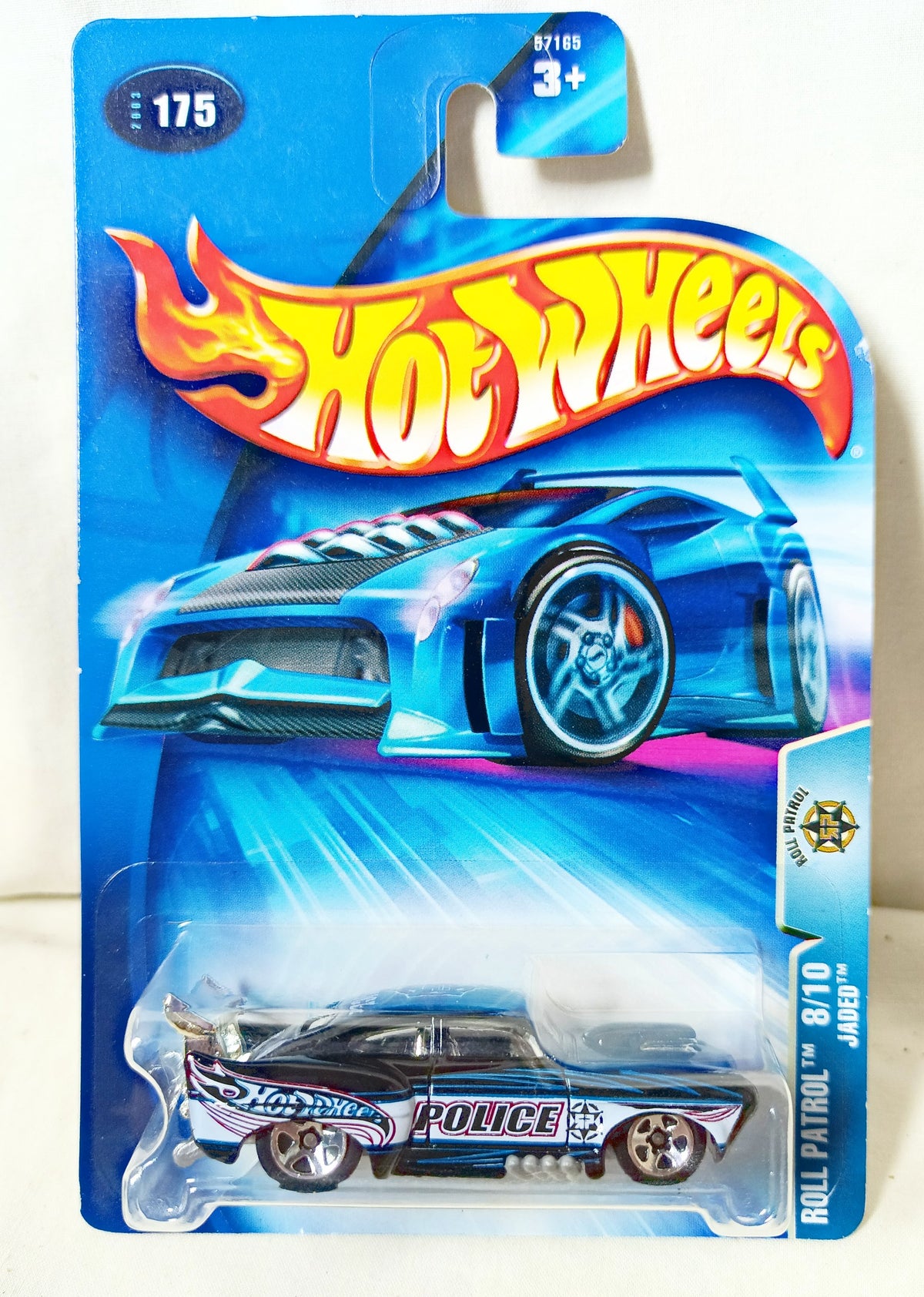 Planet Hot Wheels Roll Patrol Jaded Drag Car Police Cruiser 2003 - TulipStuff