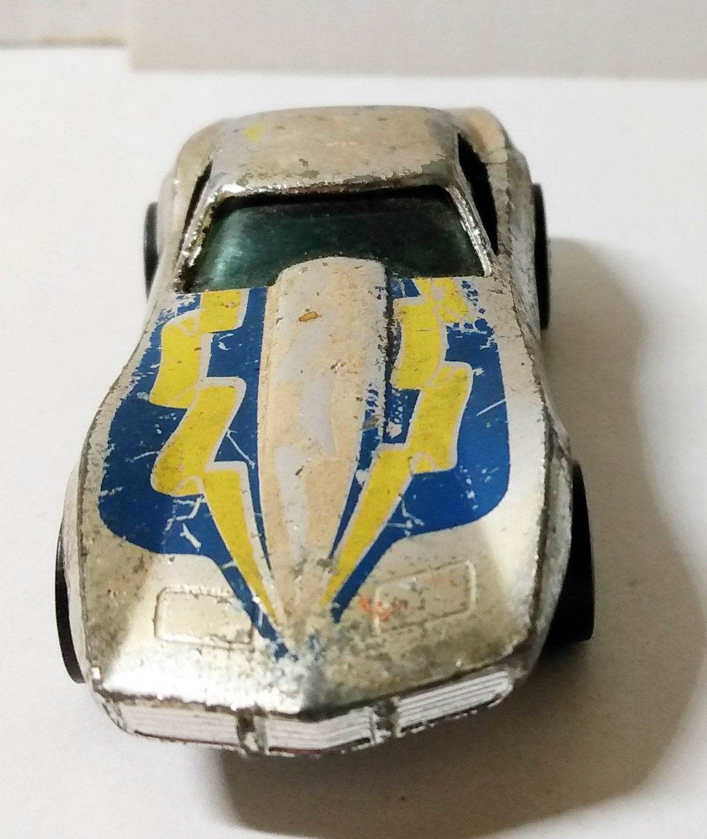 Hot Wheels 9206 Super Chromes Corvette Stingray Hong Kong 1977 bw - TulipStuff