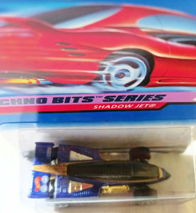 Hot Wheels Techno Bits Series Shadow Jet Collector #691 1998 Blue - TulipStuff