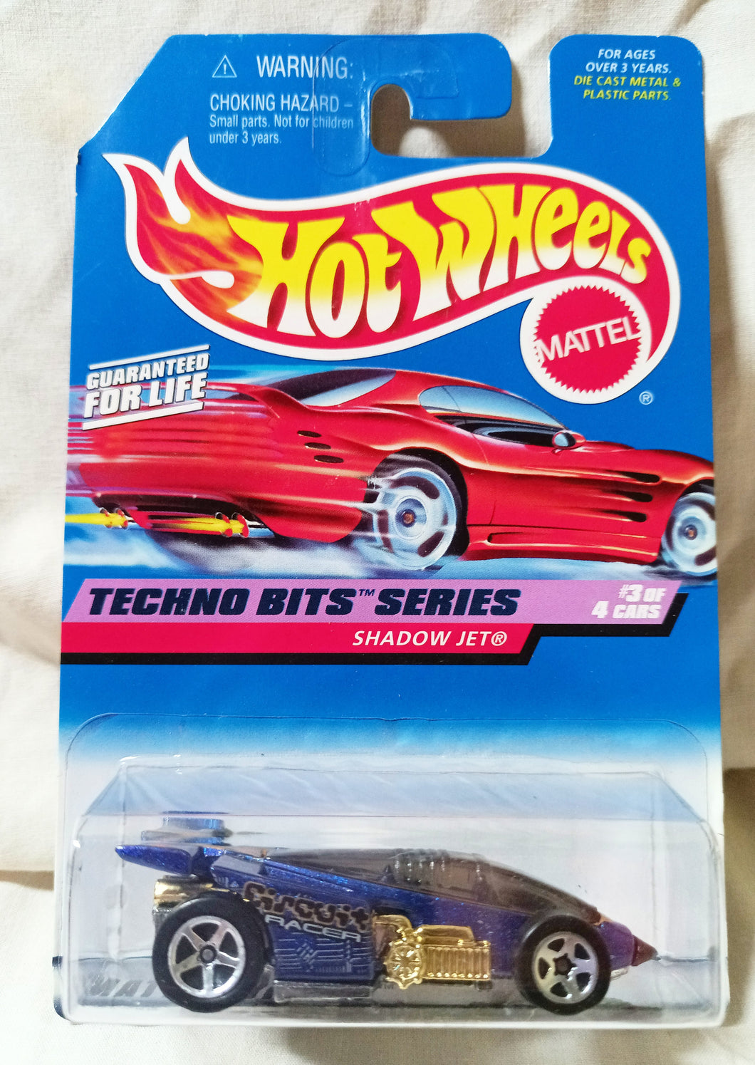 Hot Wheels Techno Bits Series Shadow Jet Collector #691 1998 Blue - TulipStuff