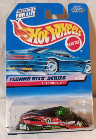 Hot Wheels Techno Bits Series Shadow Jet II Collector #689 1997 - TulipStuff
