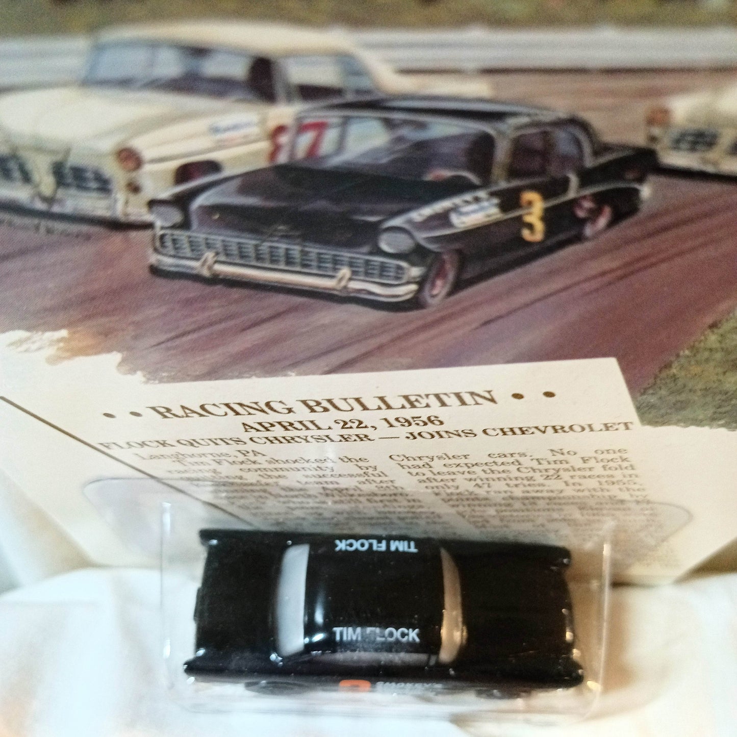 Hot Wheels Start Your Engines ltd ed Tim Flock '55 Chevy 1992 - TulipStuff
