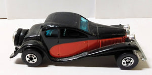 Hot Wheels #1696 '37 Bugatti Hong Kong 1981 black bw - TulipStuff