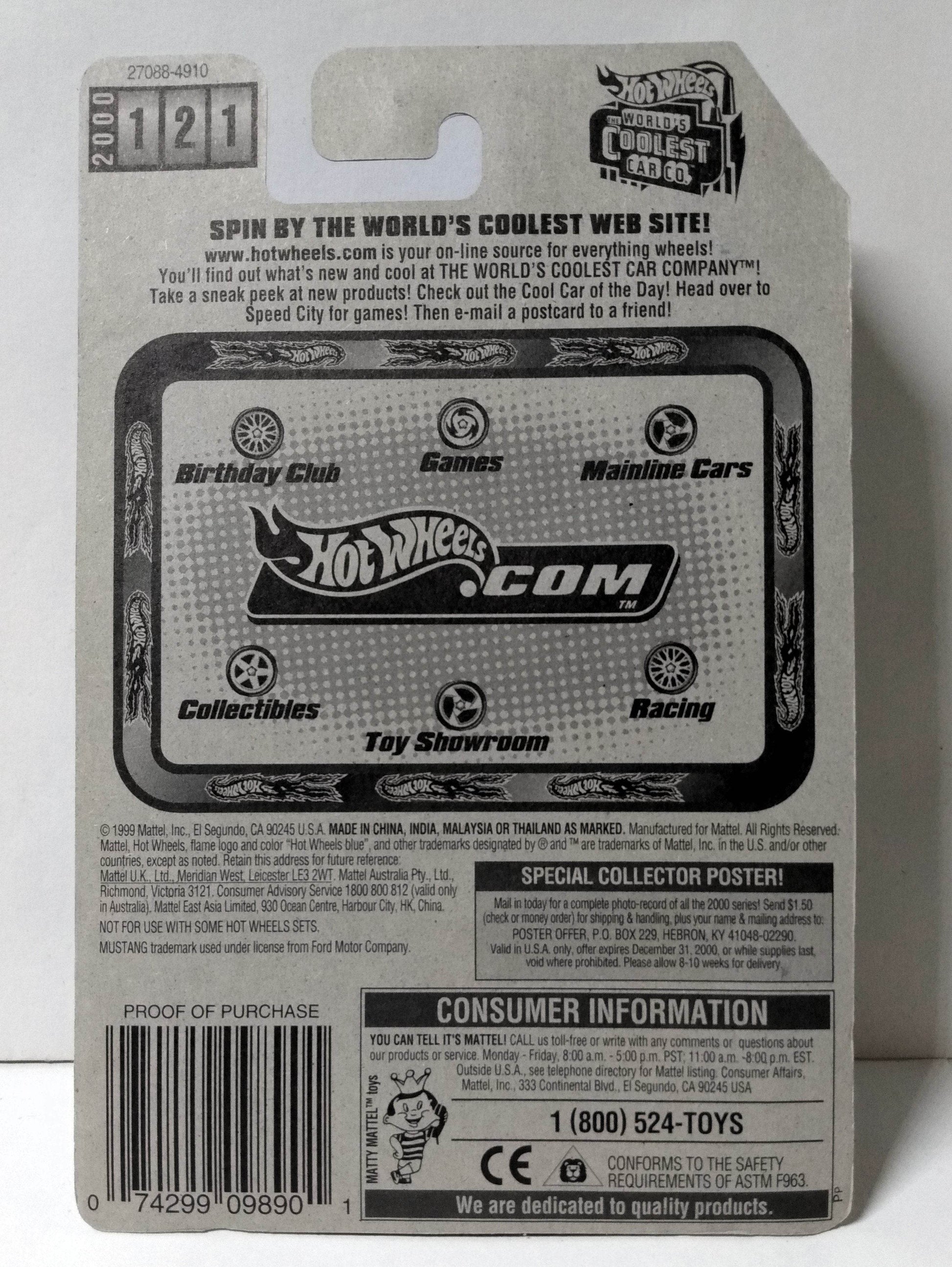 Hot Wheels 2000 Collector #117 Ford Mustang Cobra India - TulipStuff