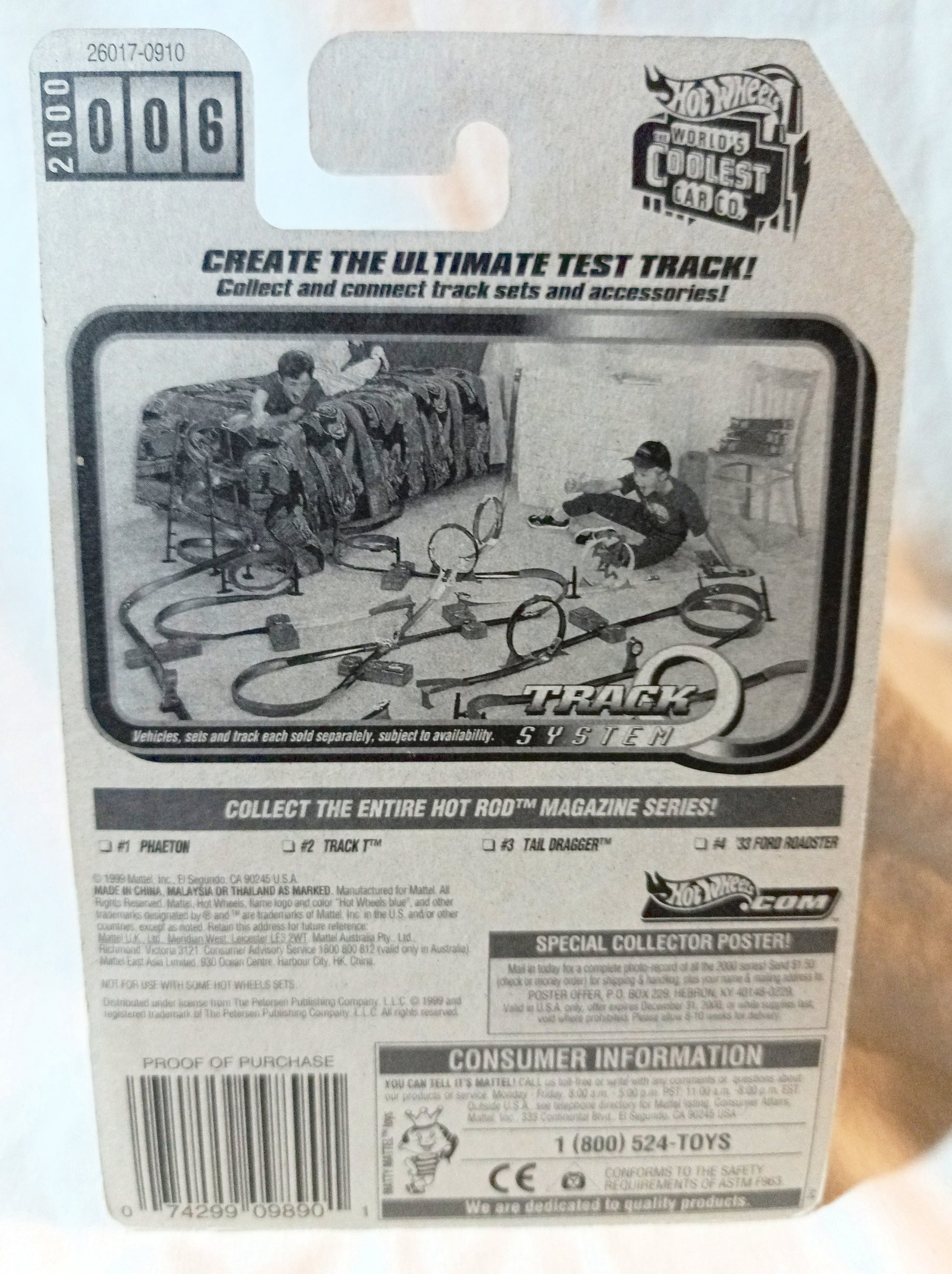 Hot Wheels 2000 #006 Hot Rod Magazine Series Track T Roadster - TulipStuff