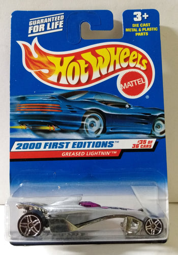 Hot Wheels 2000 First Editions Greased Lightnin' Concept Car pr5 - TulipStuff