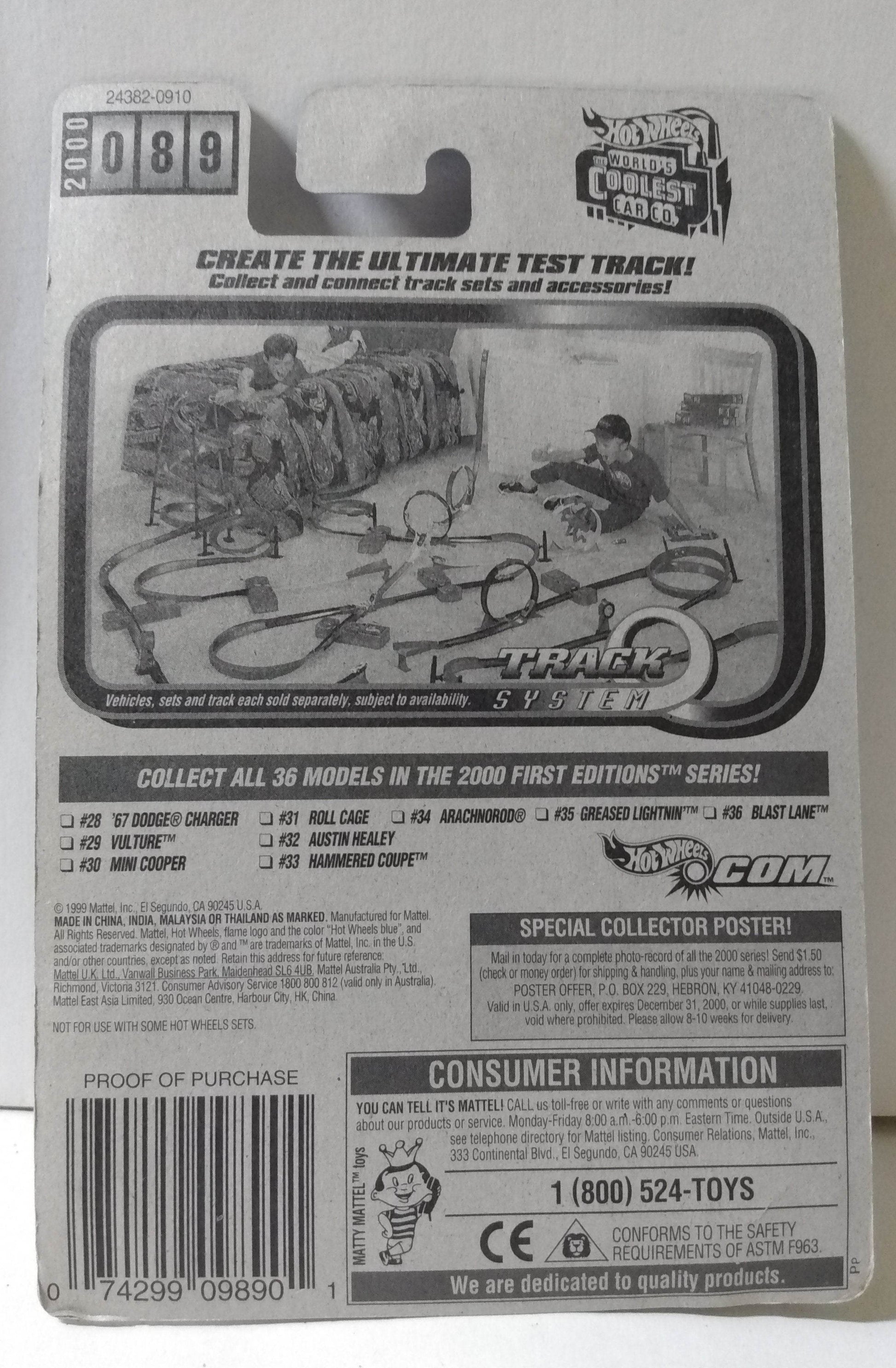 Hot Wheels 2000 First Editions Vulture Collector #089 Diecast Car PR5 - TulipStuff