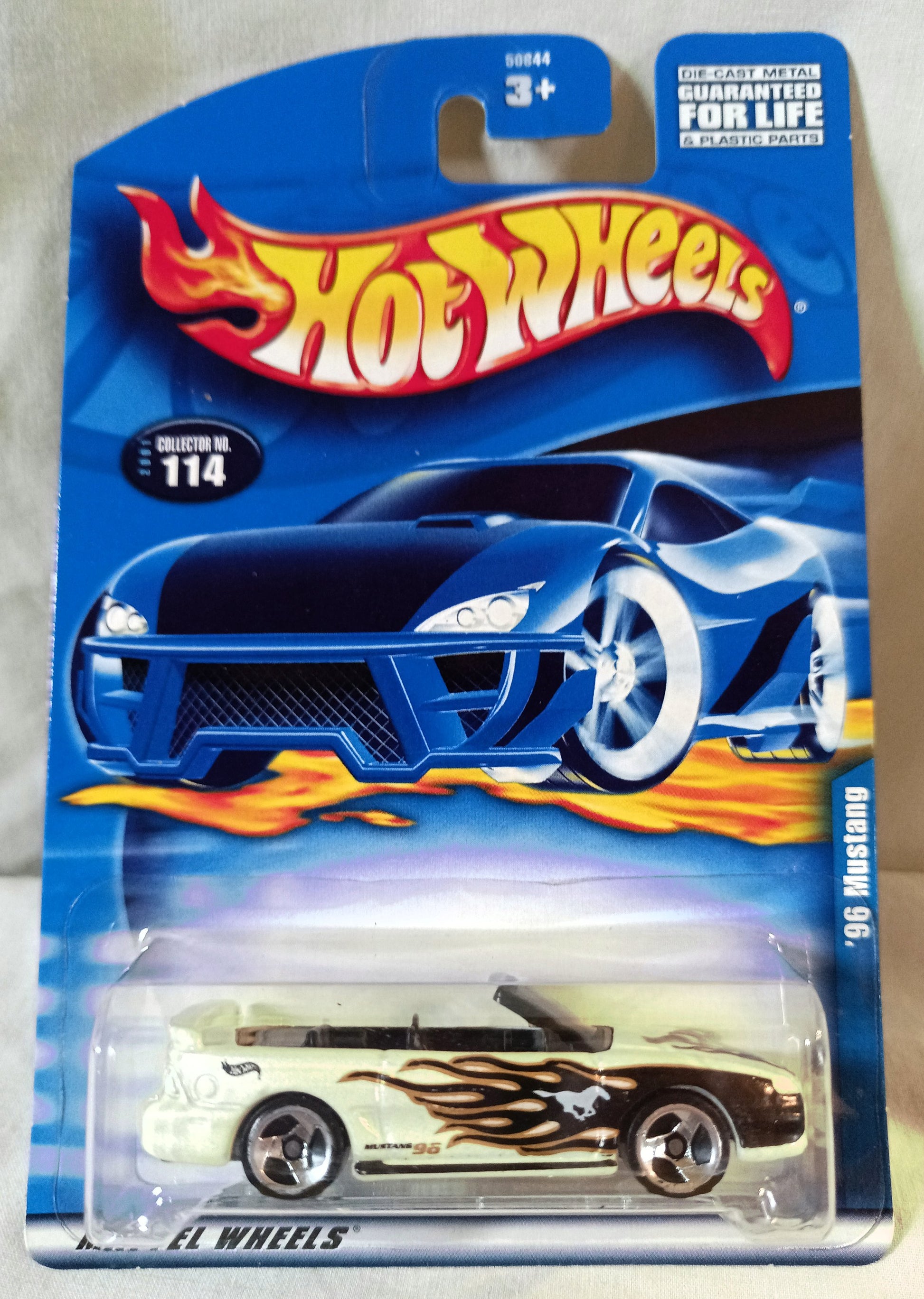 Hot Wheels 2001 Collector #114 Ford '96 Mustang GT Convertible 3sp - TulipStuff