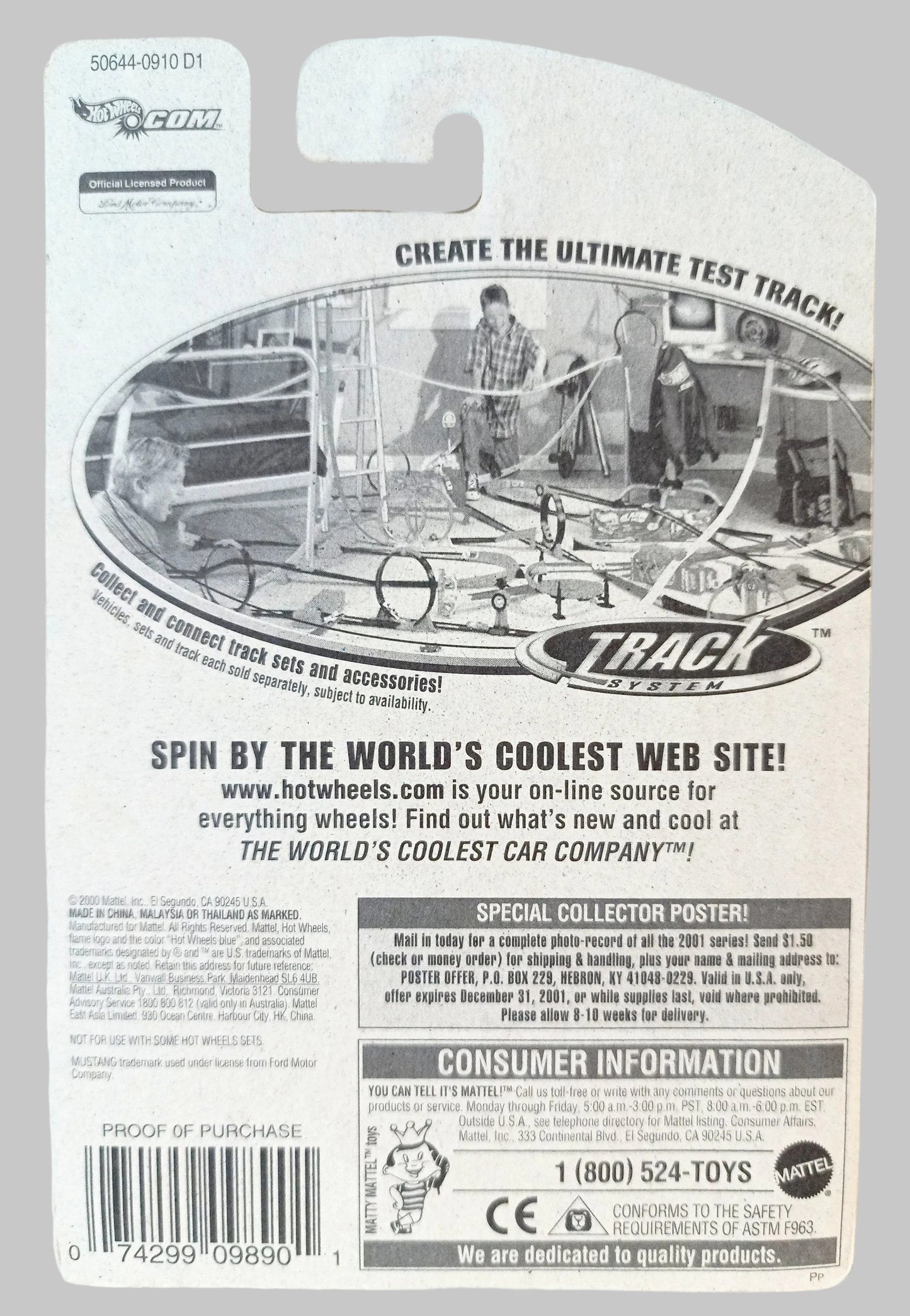 Hot Wheels 2001 Collector #114 Ford '96 Mustang GT Convertible 3sp - TulipStuff