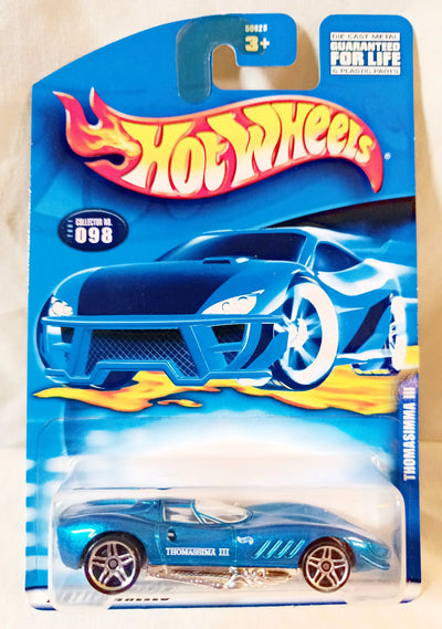 Hot Wheels 2001 Collector #098 Thomasimma III Sports Car Blue - TulipStuff