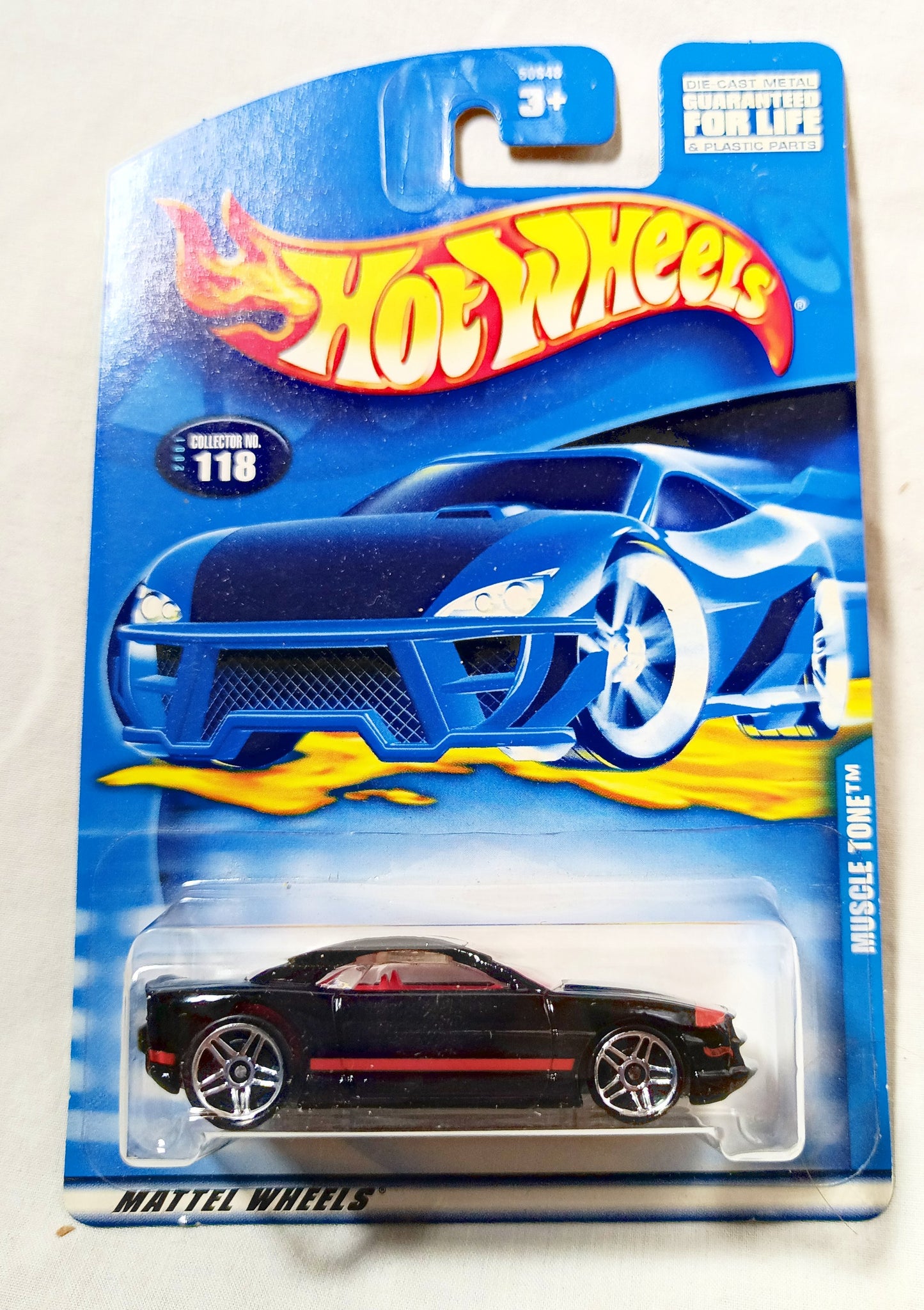 Hot Wheels 2001 Collector #118 Muscle Tone 4.0L Supercharged V8 - TulipStuff