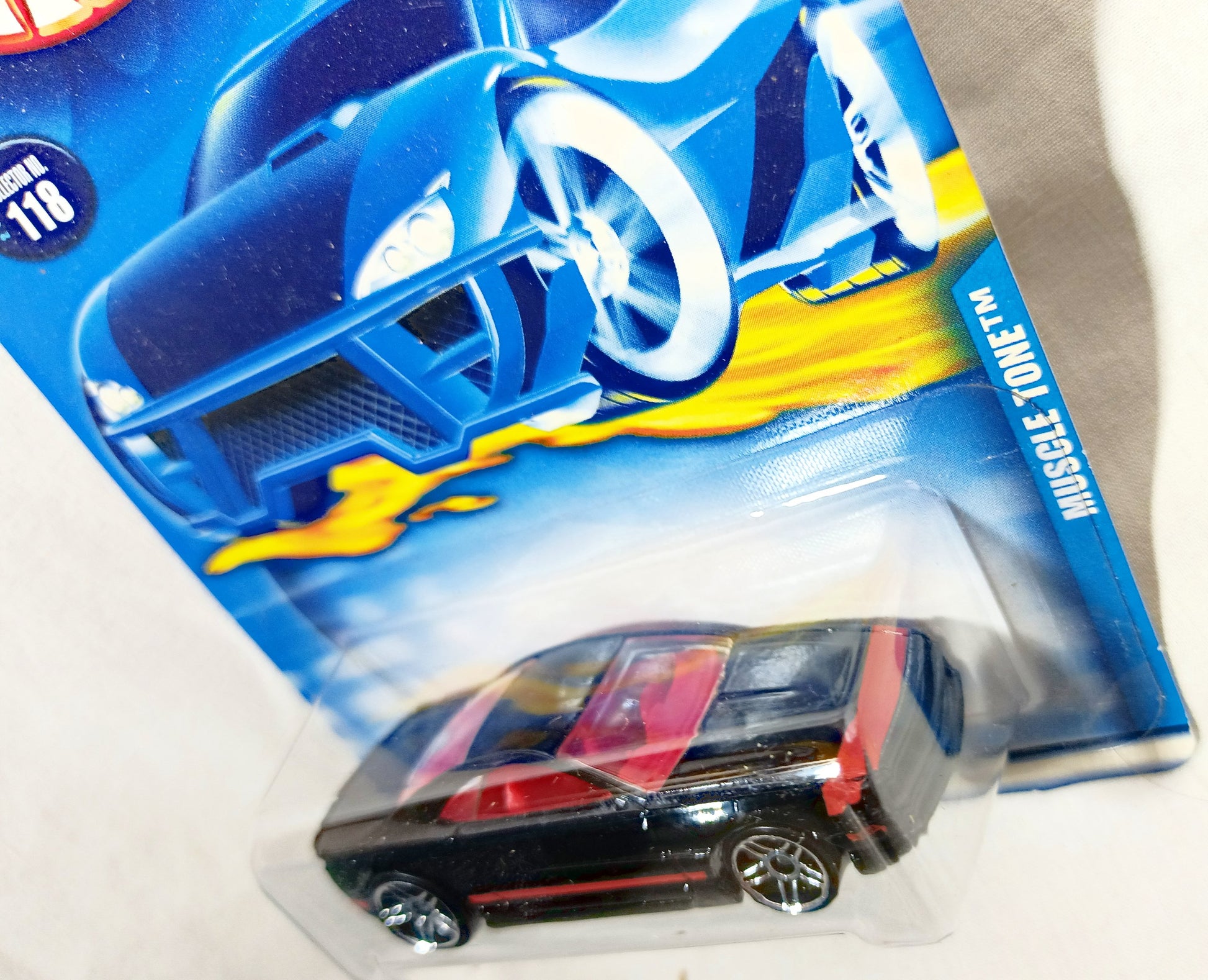 Hot Wheels 2001 Collector #118 Muscle Tone 4.0L Supercharged V8 - TulipStuff