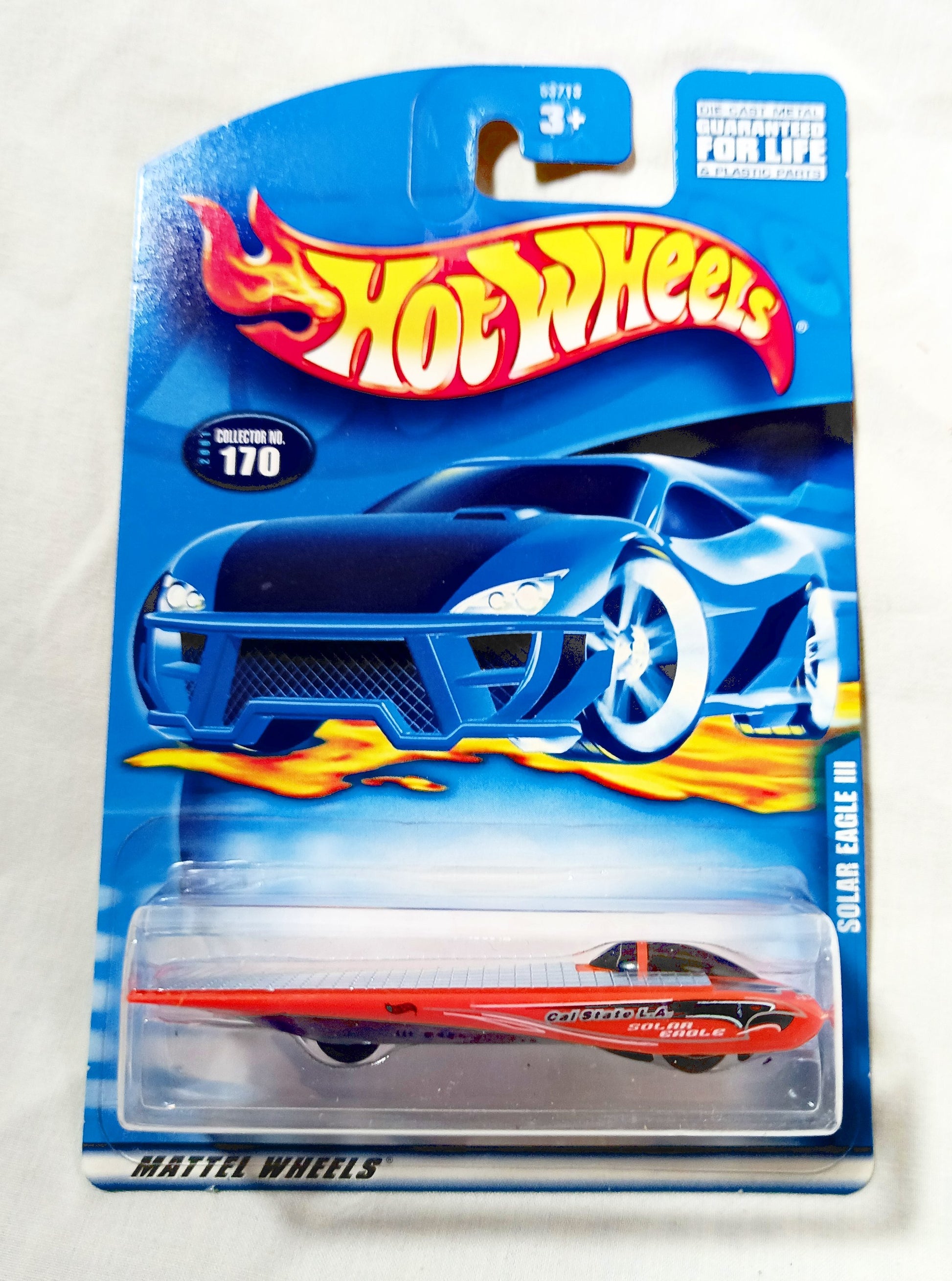Hot Wheels 2001 Collector #170 Solar Eagle III Cal State LA Orange - TulipStuff