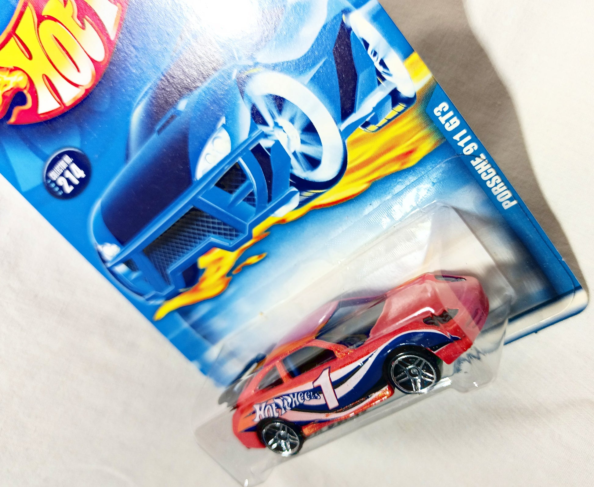 Hot Wheels 2001 Collector #214 Porsche 911 GT3 Cup Sports Car PR5 - TulipStuff