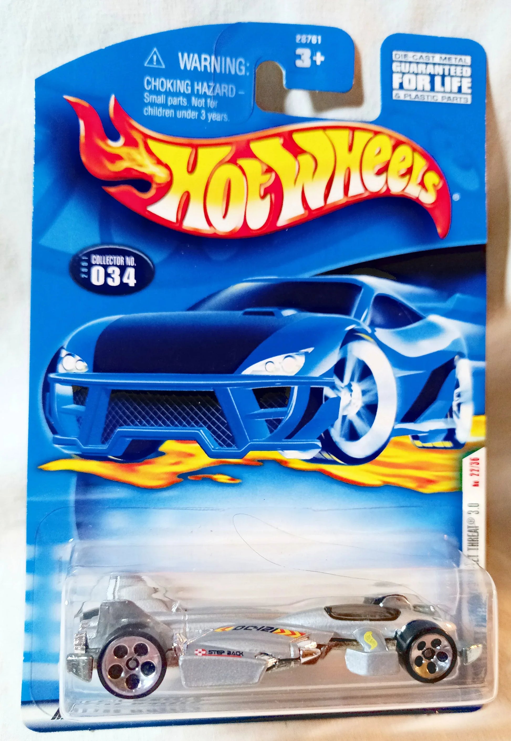 Hot Wheels 2001 First Editions Jet Threat 3.0 Race Car Collector #034 - TulipStuff