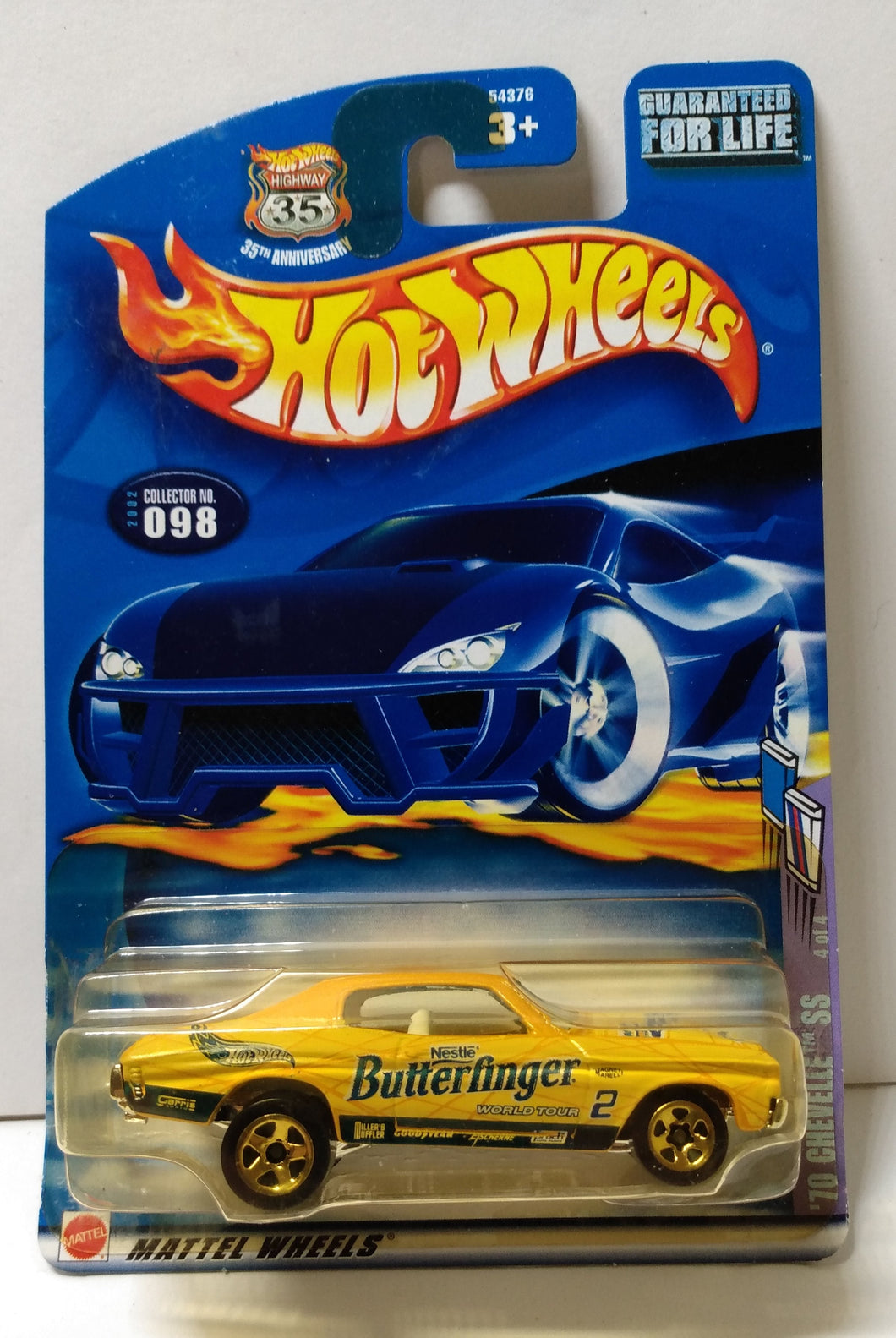Hot Wheels 2002 #098 Sweet Rides Series '70 Chevelle SS Butterfinger Chevy - TulipStuff