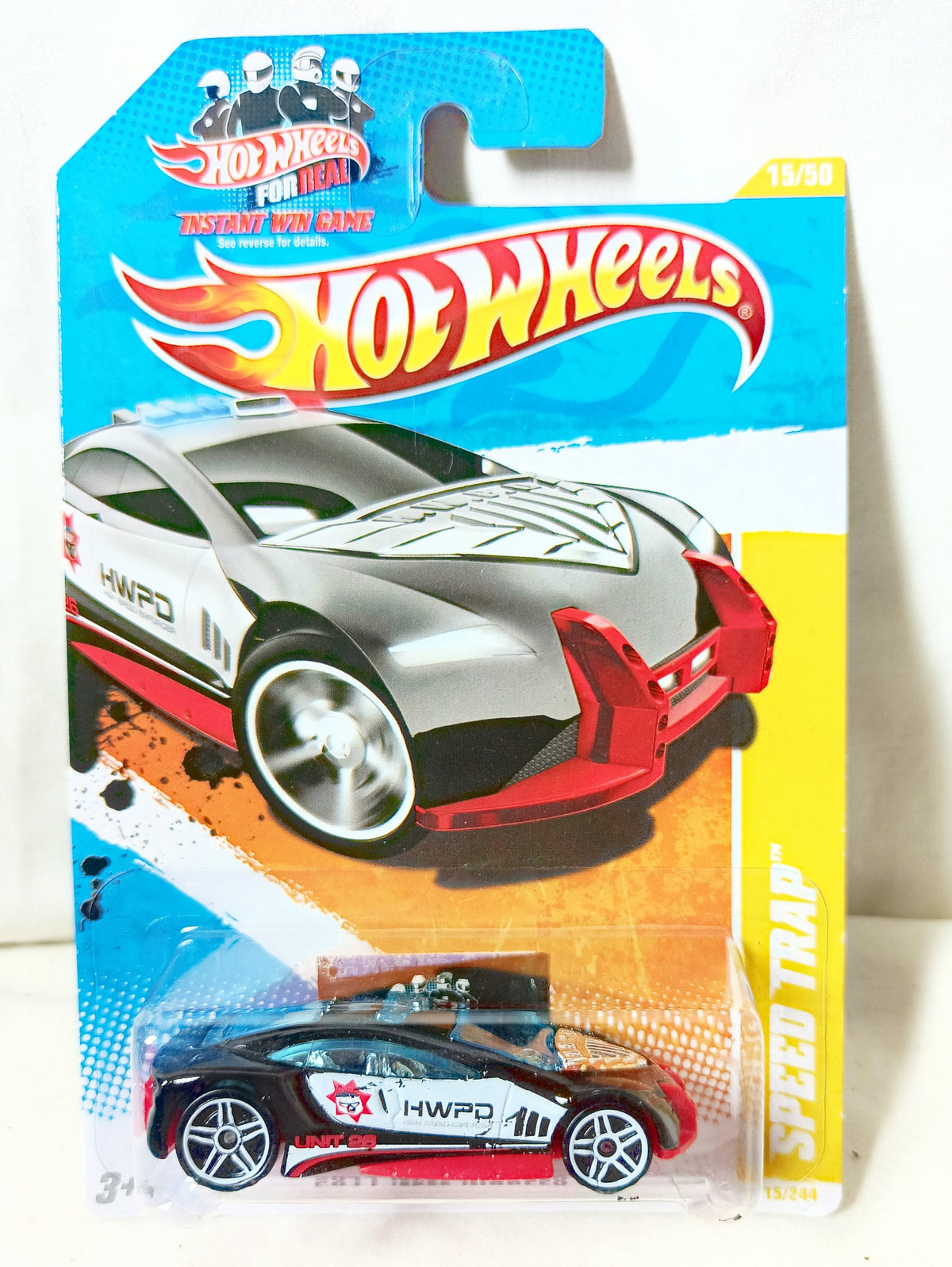 Hot Wheels 2011 New Model Speed Trap HWPD Police Car Black - TulipStuff