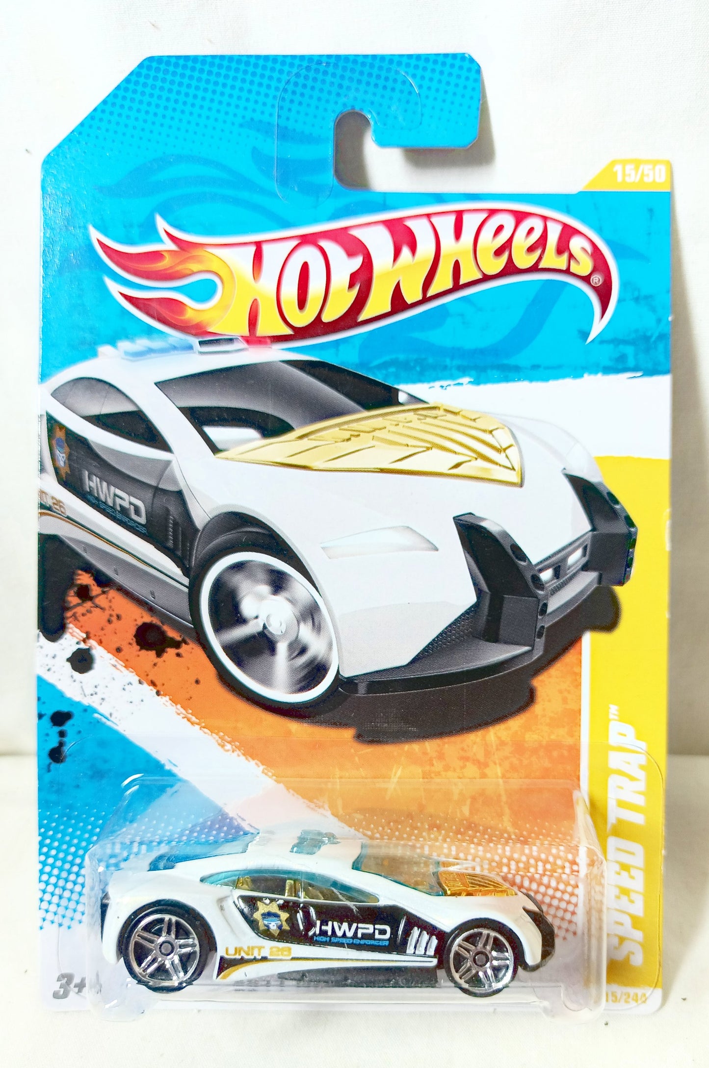 Hot Wheels 2011 New Model Speed Trap HWPD Police Car White - TulipStuff