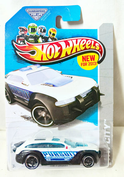 Hot Wheels HW Pursuit Police Car HW City 2013 White/Black - TulipStuff