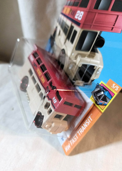Hot Wheels 2024 Trouble Decker Bus HW Fast Transit Tan Red - TulipStuff