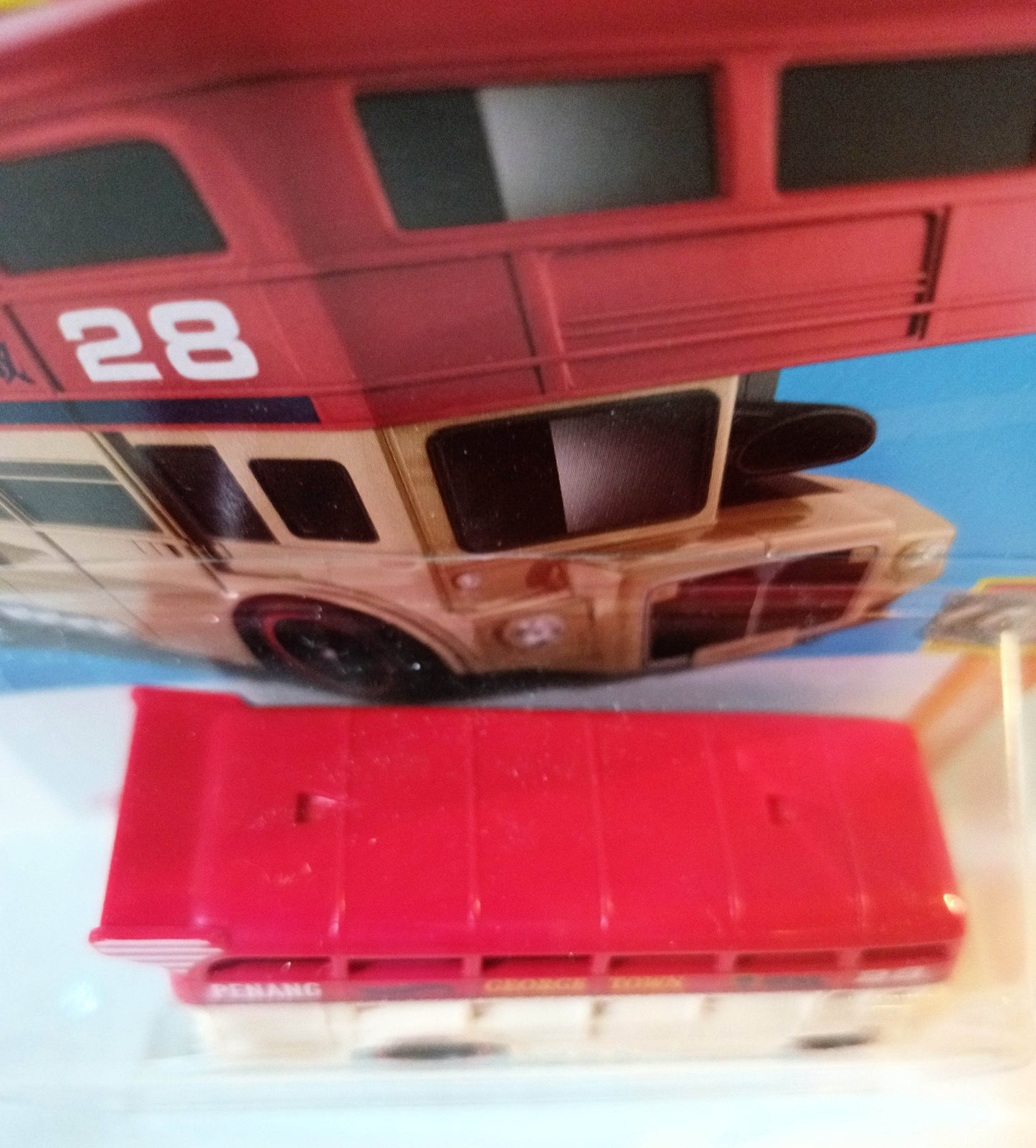 Hot Wheels 2024 Trouble Decker Bus HW Fast Transit Tan Red - TulipStuff