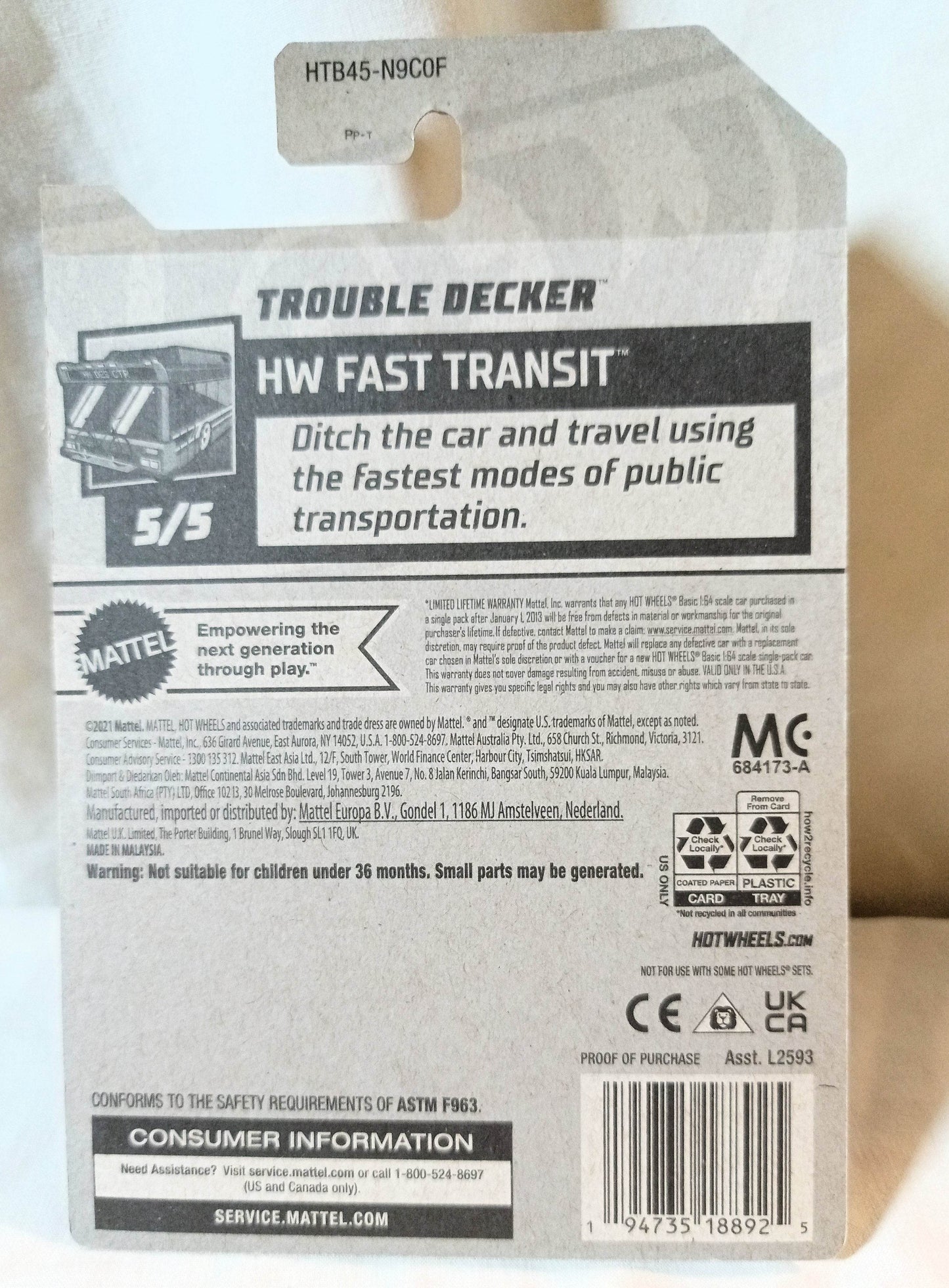 Hot Wheels 2024 Trouble Decker Bus HW Fast Transit Tan Red - TulipStuff