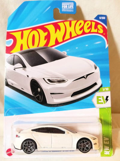 Hot Wheels 2025 Tesla Model S Plaid HW EV Electric Car White - TulipStuff