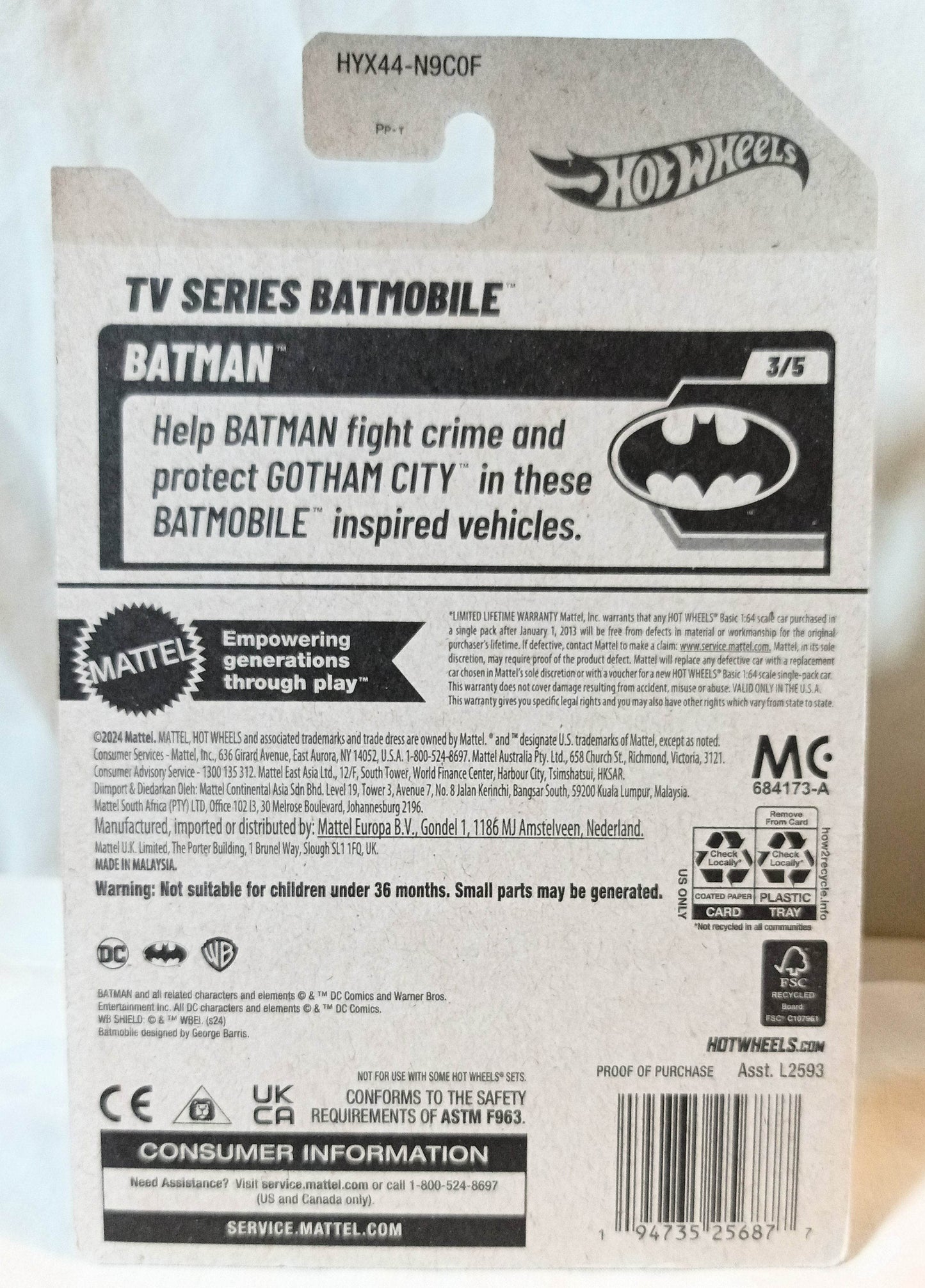 Hot Wheels 2025 Batman 1966 TV Series Batmobile Grey - TulipStuff