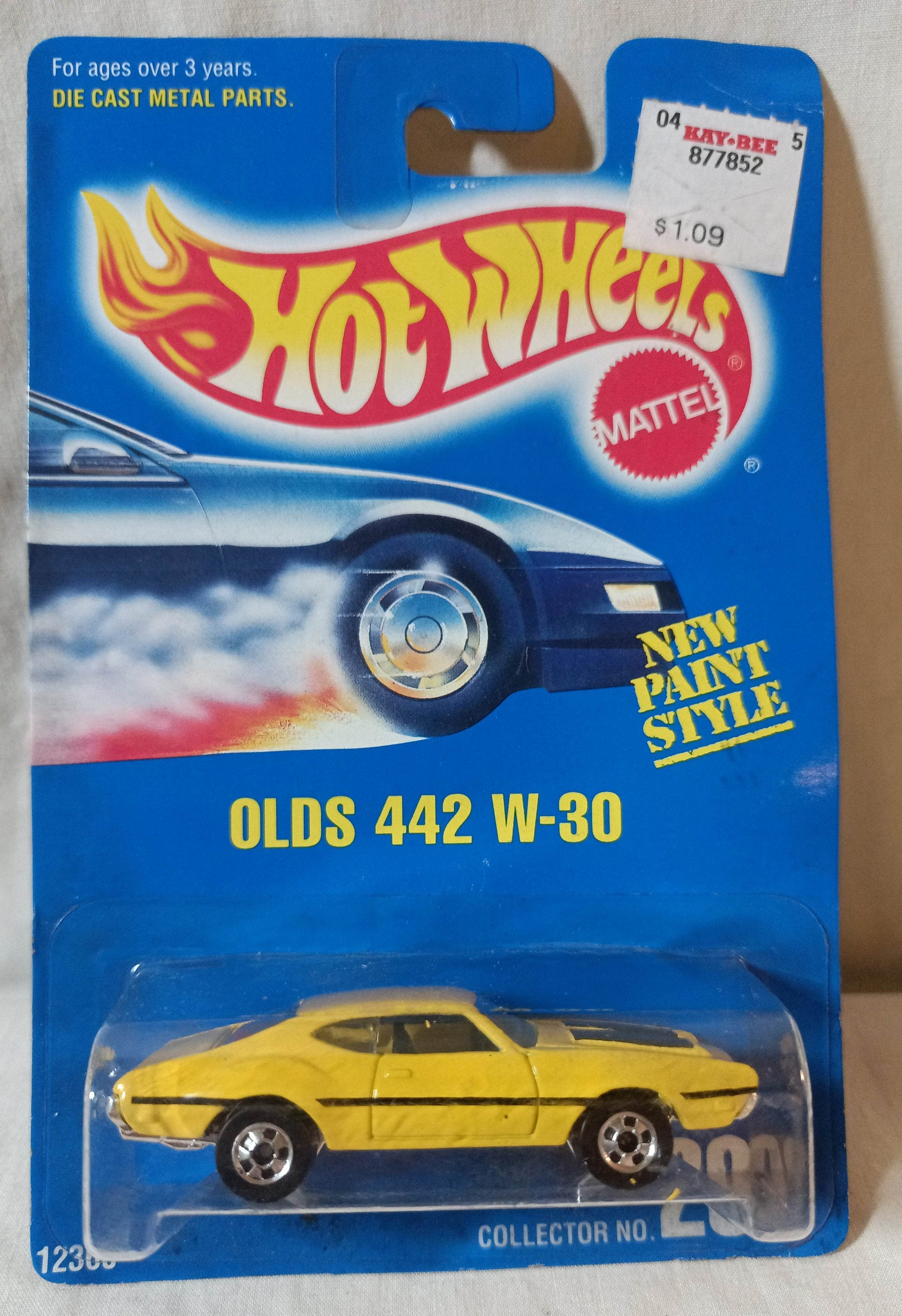 Hot Wheels Collector #267 Olds 442 W-30 Oldsmobile bw 1995 - TulipStuff