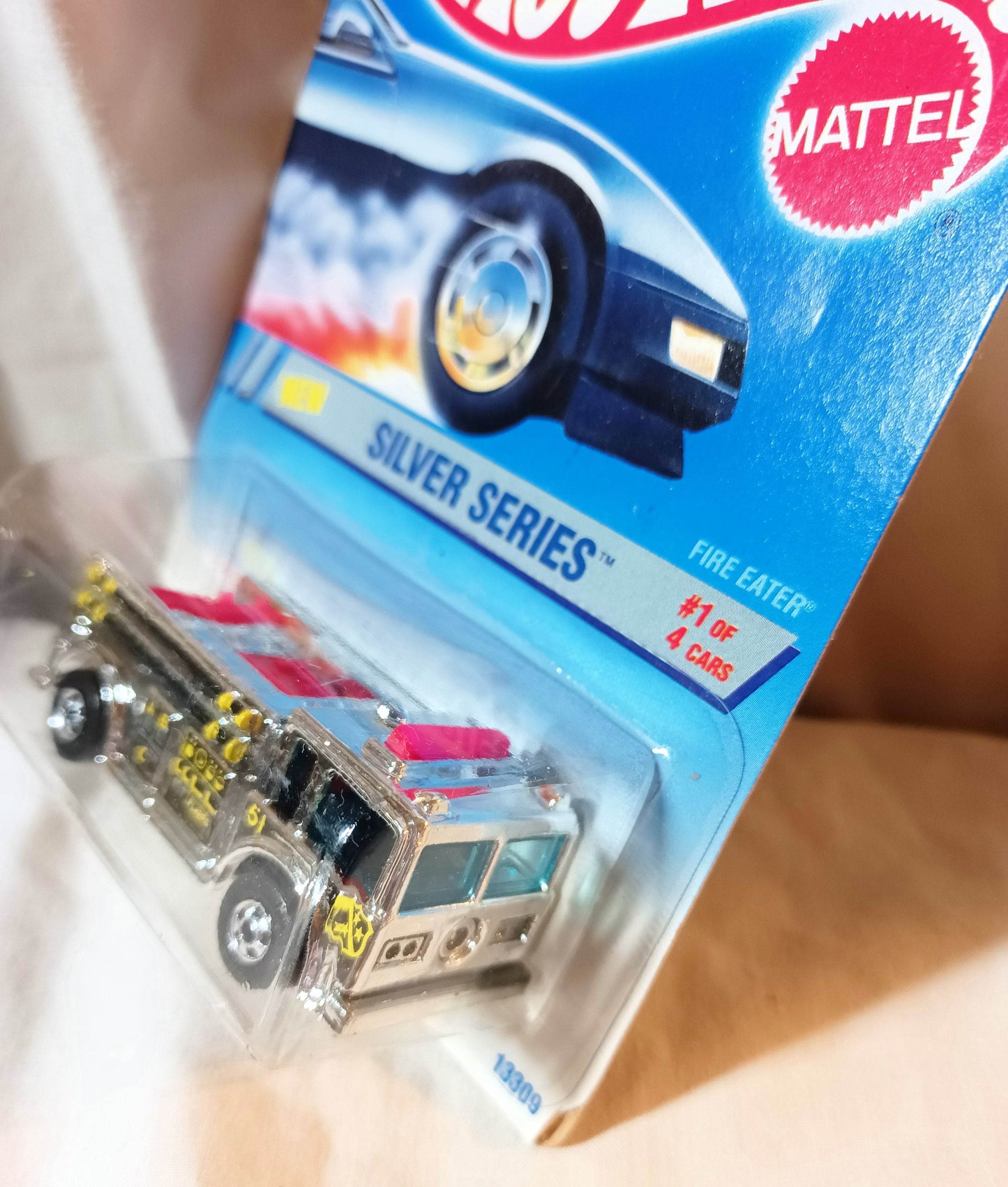 Hot Wheels Silver Series Collector #322 Fire Eater Fire Truck 1994 bw - TulipStuff