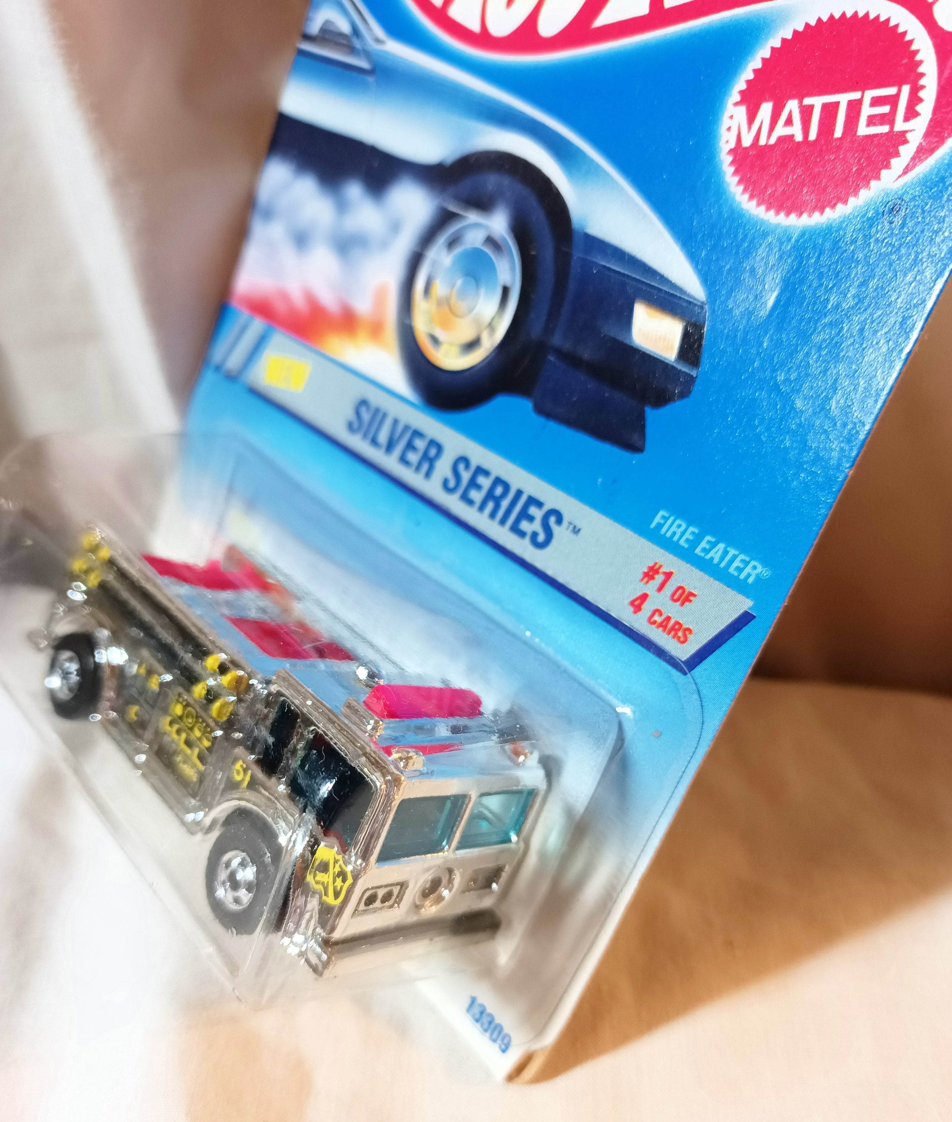 Hot Wheels Silver Series Collector #322 Fire Eater Fire Truck 1994 bw - TulipStuff