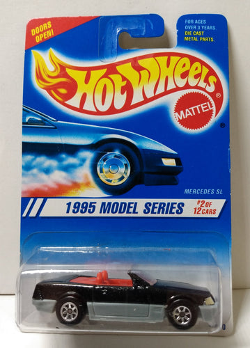 Hot Wheels 1995 Model Series Mercedes SL Collector #342 Black - TulipStuff