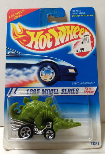 Hot Wheels 1995 Model Series Speed-A-Saurus Collector #345 Green - TulipStuff