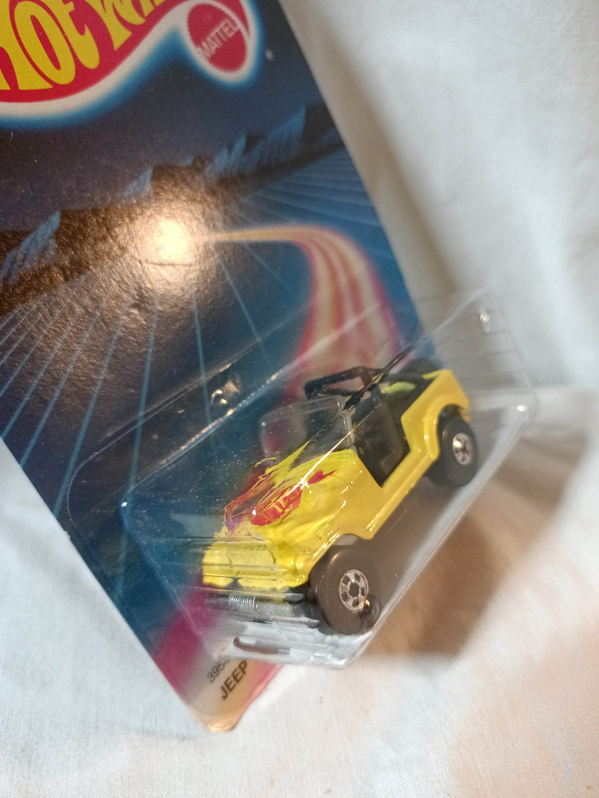 Hot Wheels 3954 Jeep CJ-7 Yellow MOC 1988 - TulipStuff