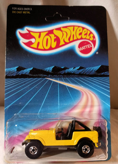 Hot Wheels 3954 Jeep CJ-7 Yellow MOC 1988 - TulipStuff